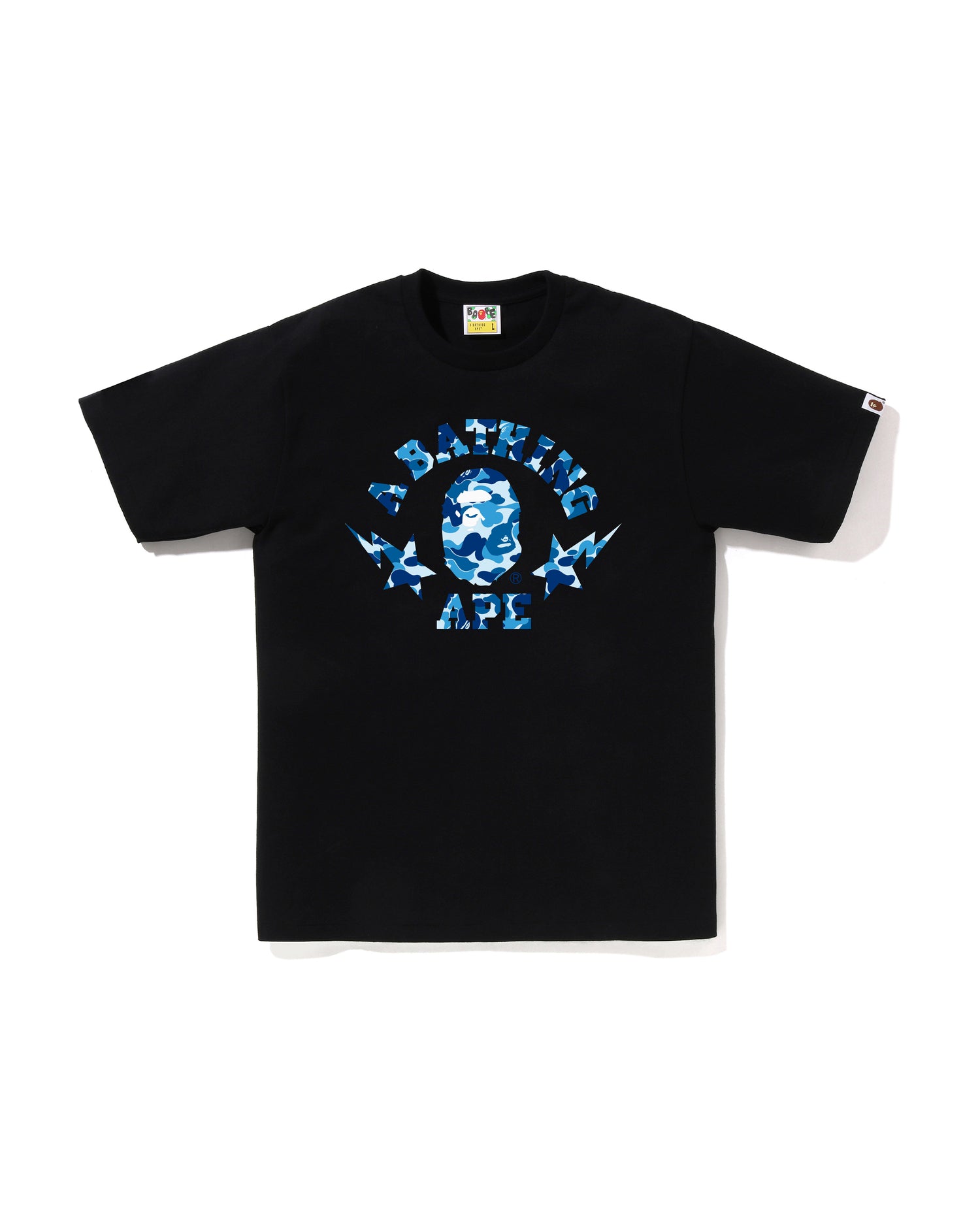 A BATHING APE ABC CAMO COLLEGE TEE ブラック A BATHING APE® Abc Camo College Tee | Bape official website
