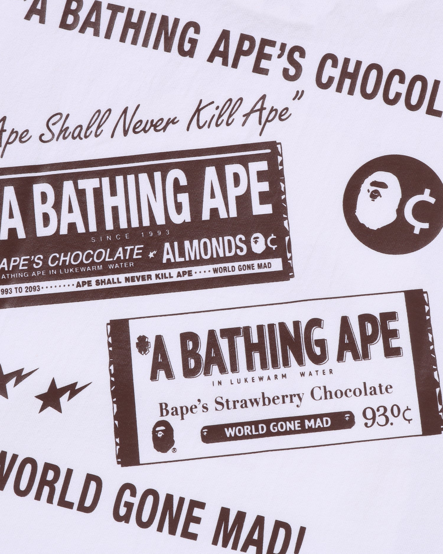 A BATHING APE® Chocolate Ape Head Tee | Bape official website