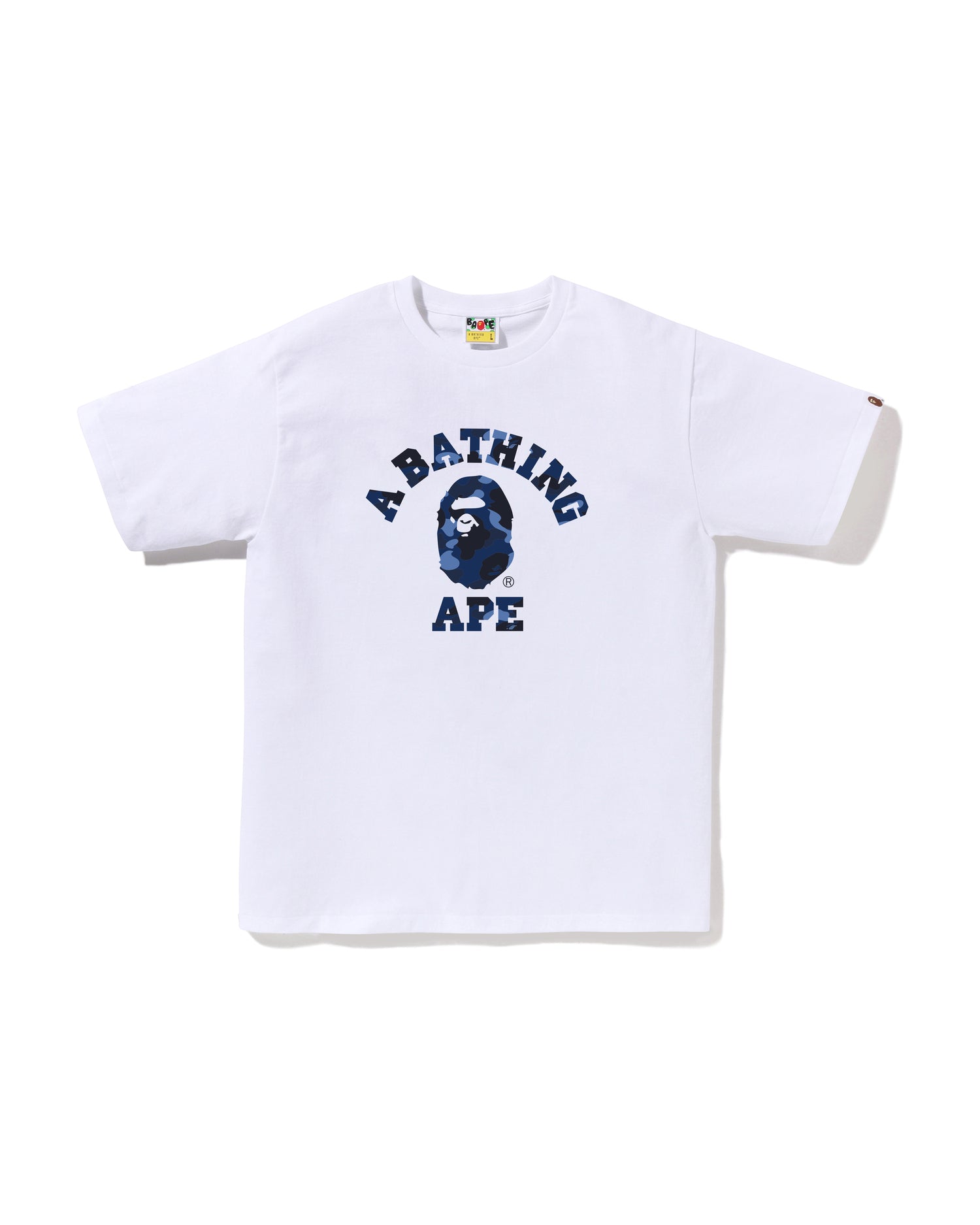 限定 A BATHING APE atmos G-SNK COLLEGE TEE A BATHING APE® Color Camo College Tee | Bape official