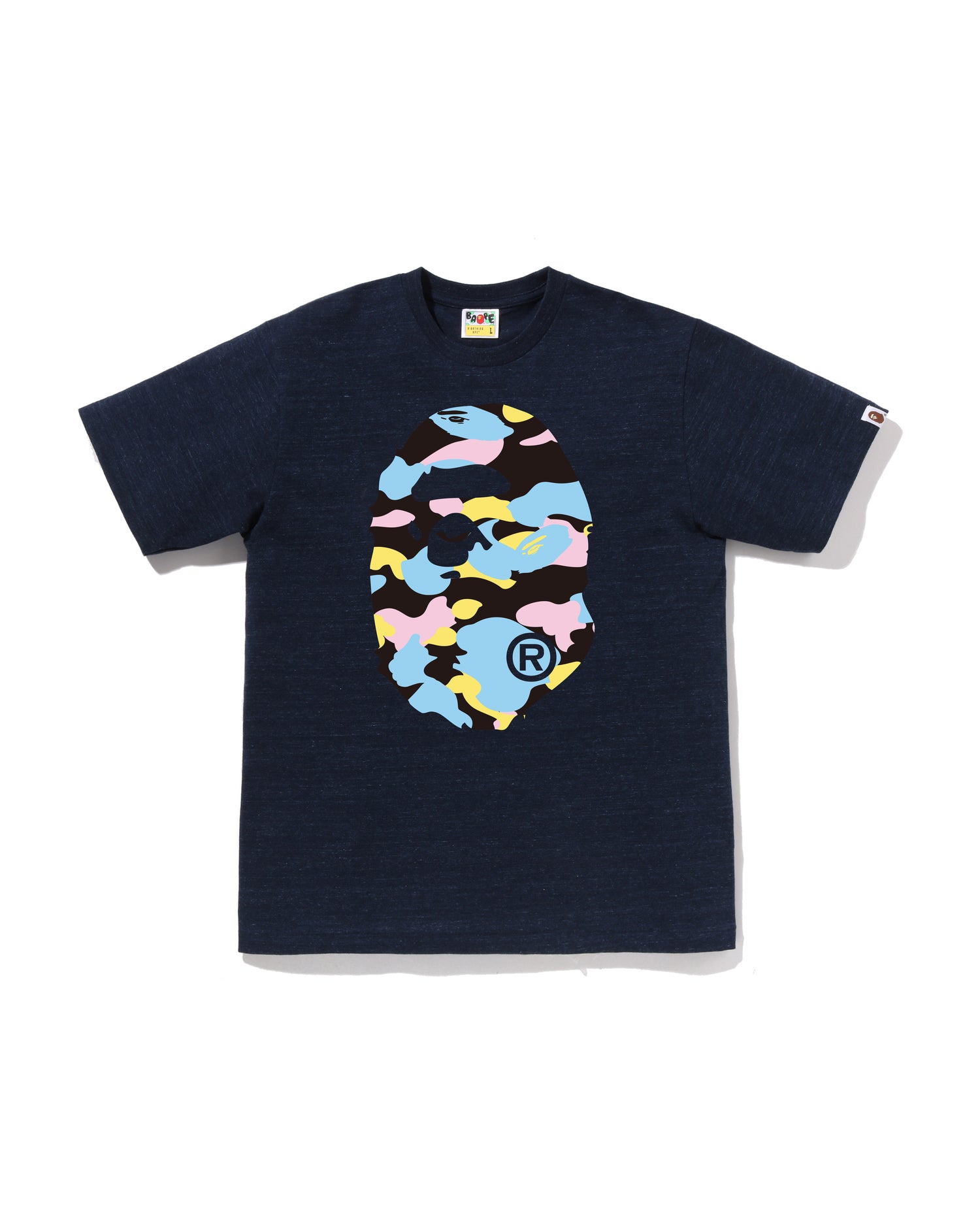 A BATHING APE® New Multi Camo Big Ape Head Tee | Bape official