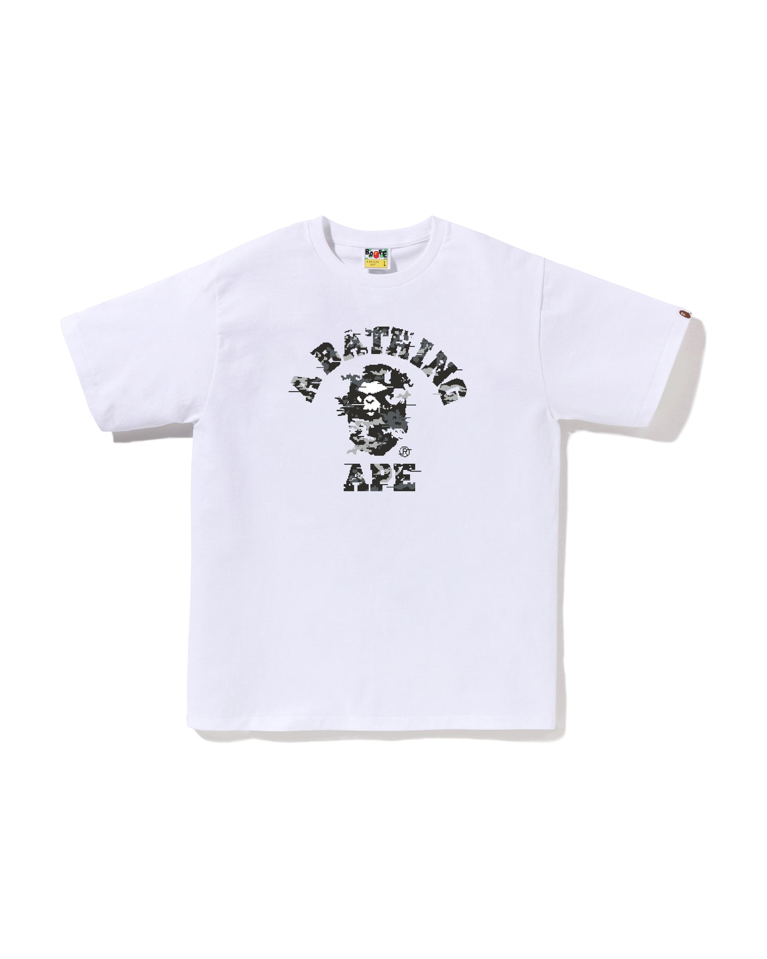 A BATHING APE® Multi Pixel Camo College Tee | Bape official