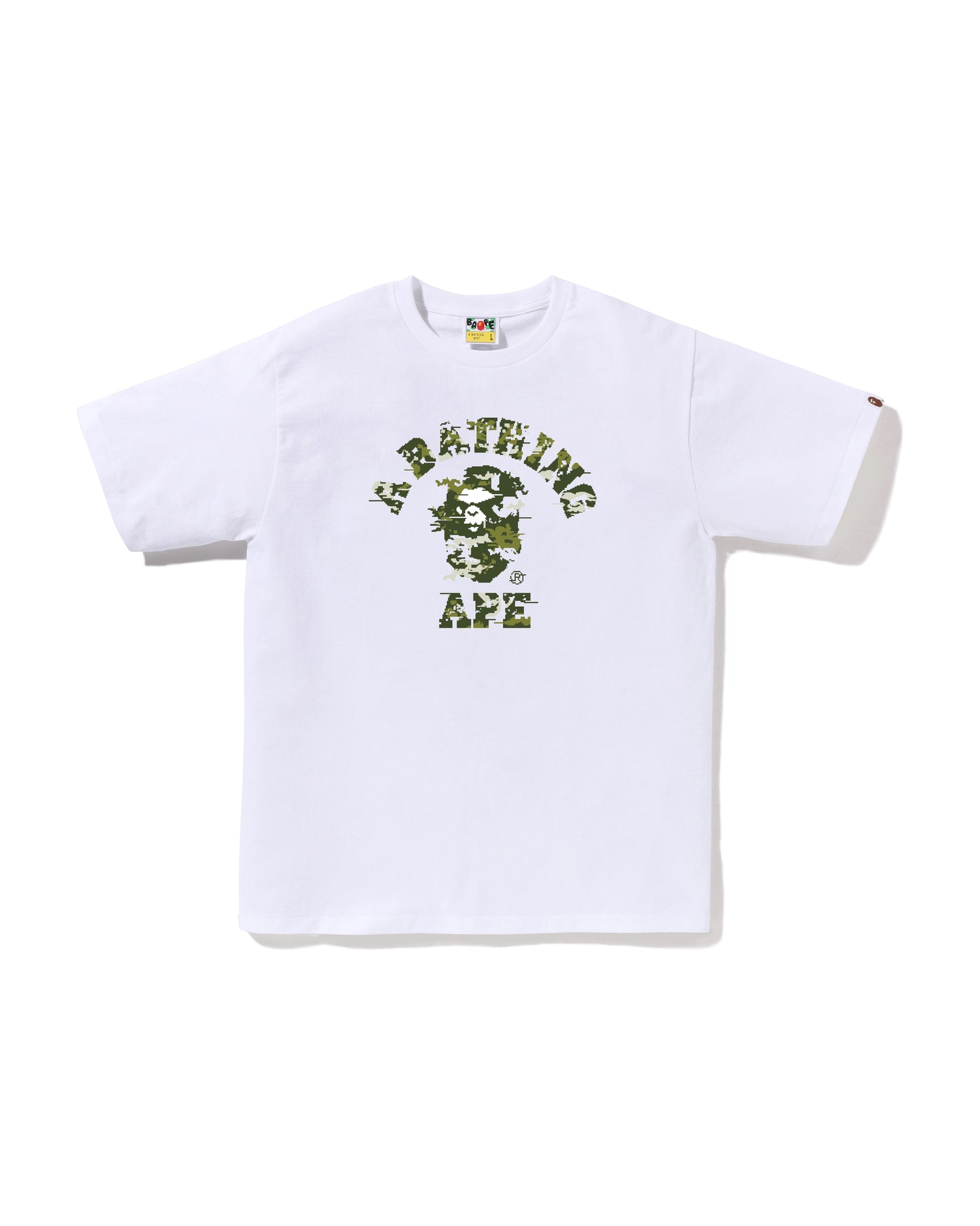 A BATHING APE® Multi Pixel Camo College Tee | Bape official