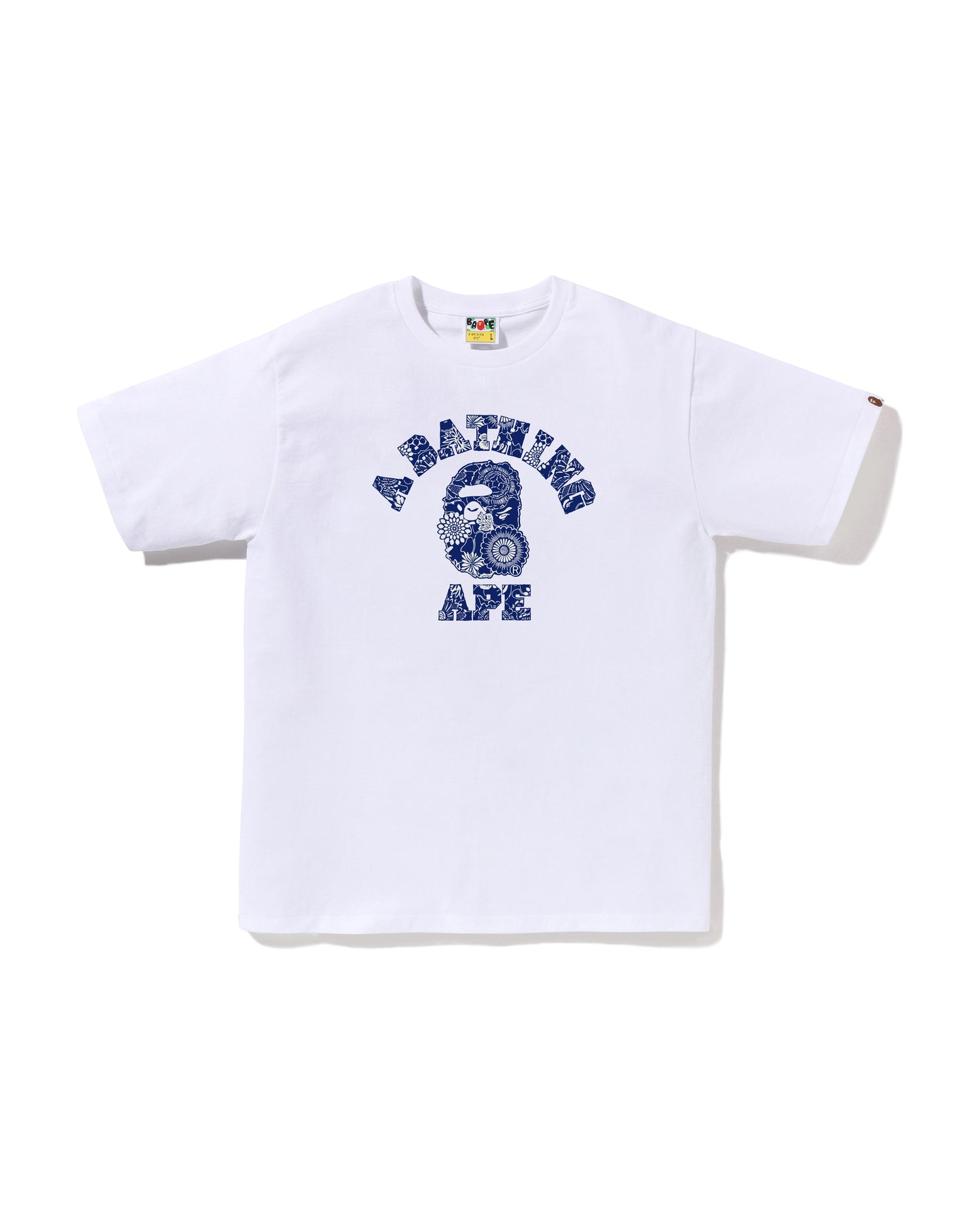 A BATHING APE® Japanese Indigo Art Camo College Tee | Bape