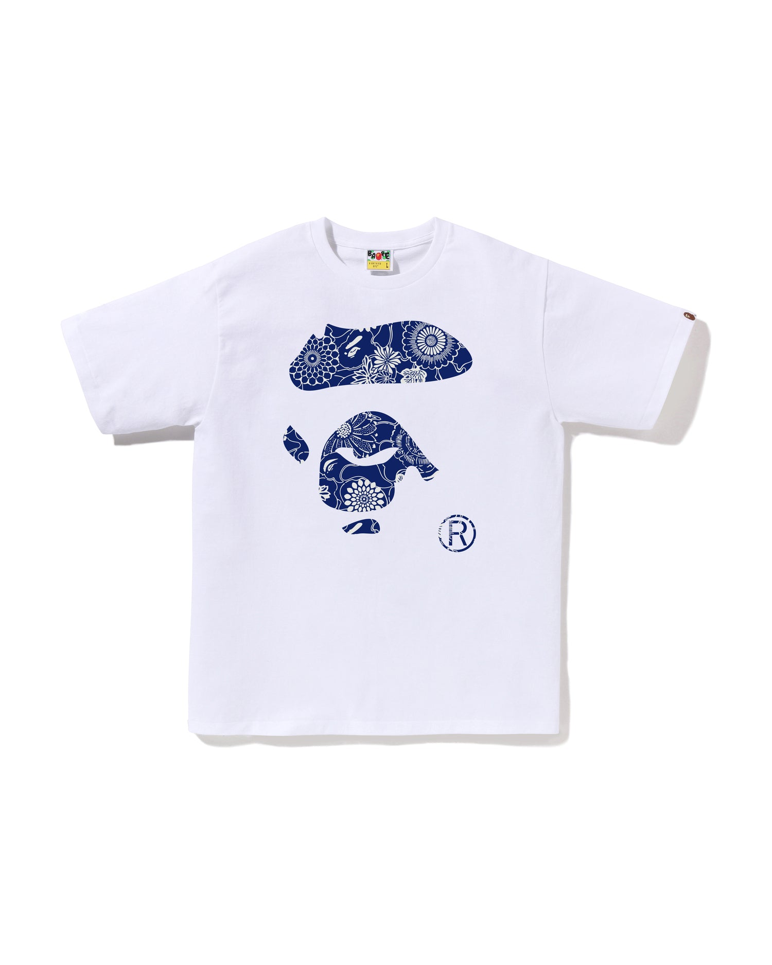 A BATHING APE® Japanese Indigo Art Camo Ape Face Tee | Bape