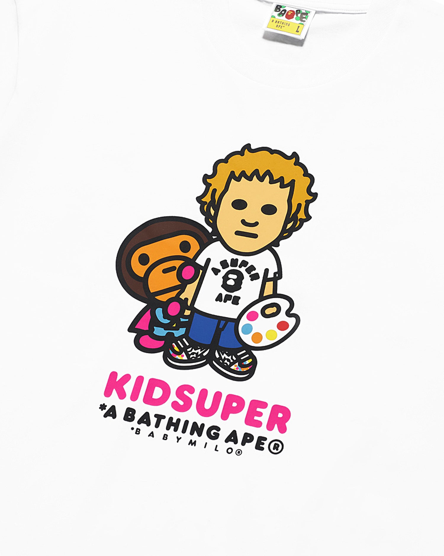 XLBAPE X KIDSUPER PAINTING APE HEAD TEE