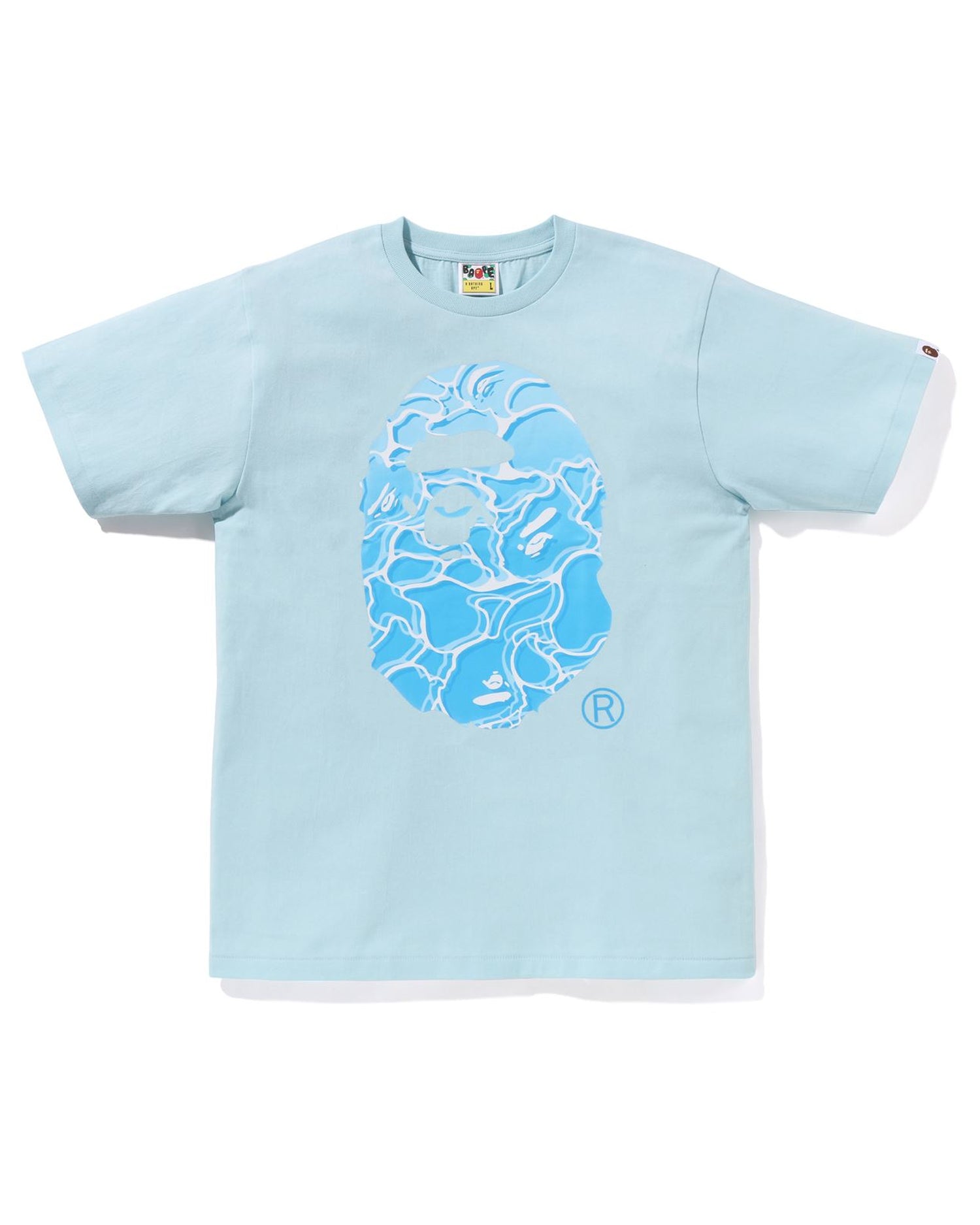 BAPE - A store Bathing Ape Toddler/Kids Long Sleeve Blue Camo Ape Head T-Shirt, Size 5