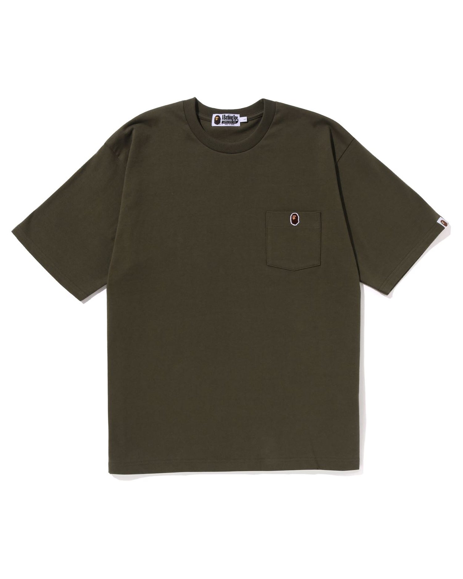 Bape Mens Ape Head One Point Relaxed Fit Pocket T-Shirt | Bape