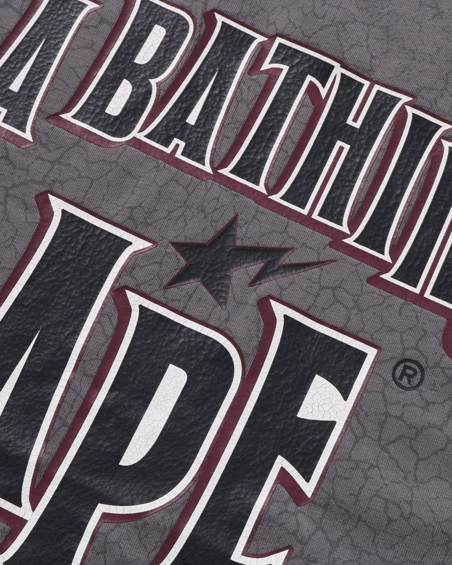 A BATHING APE® Crack Print Pattern Logo Relaxed Fit Tee