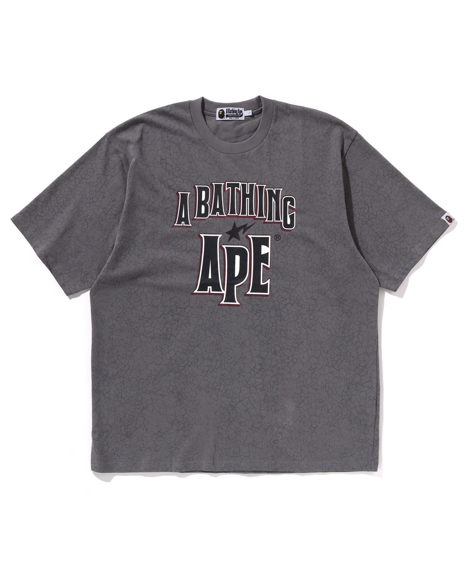 A BATHING APE® Crack Print Pattern Logo Relaxed Fit Tee | Bape