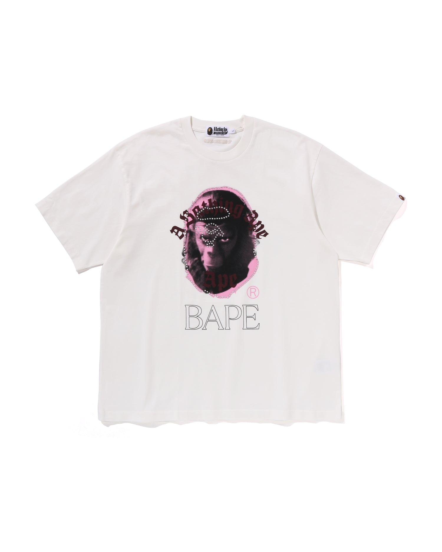 A BATHING APE® Garment Dye Rhinestone Ape Head Relaxed Fit