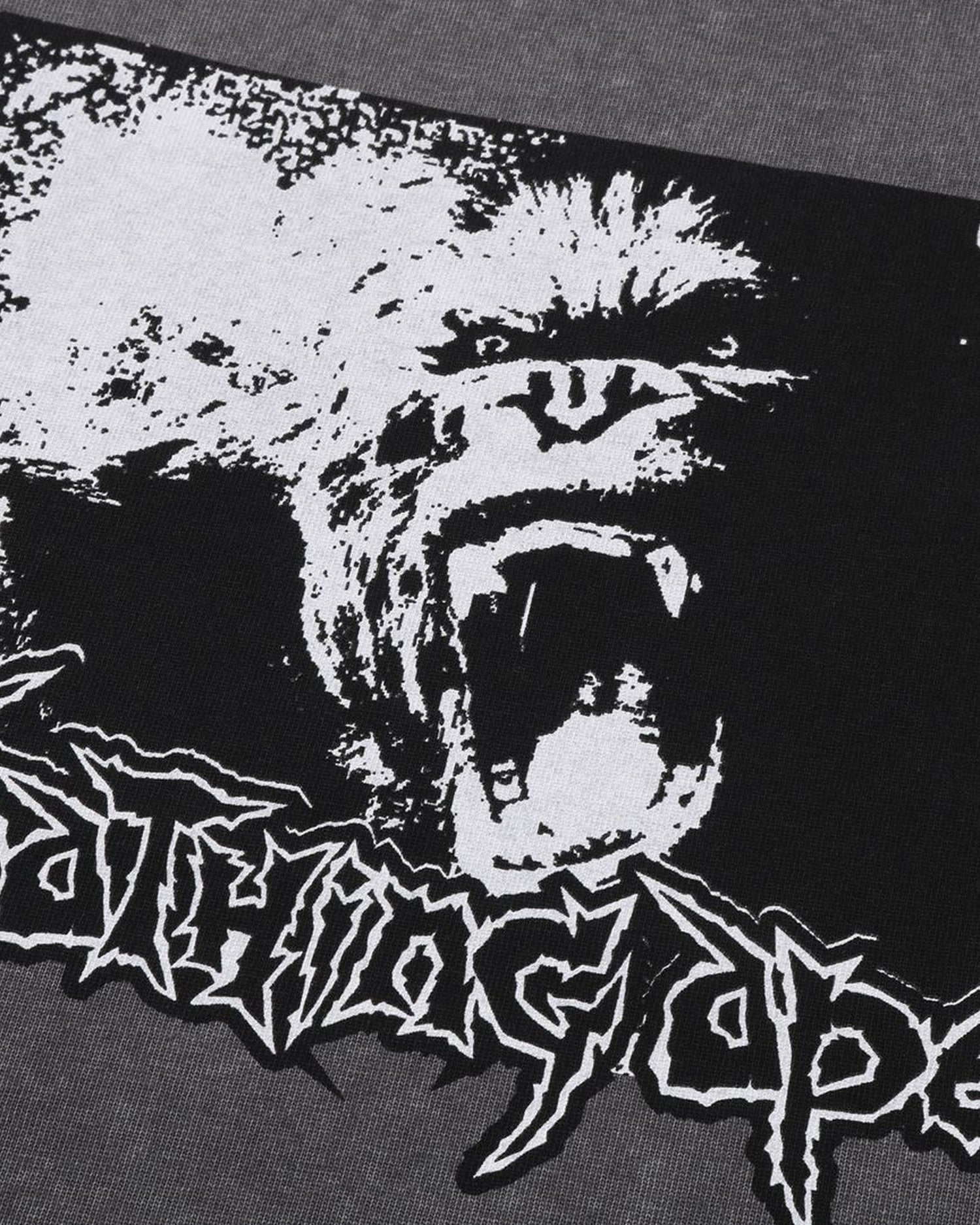 A BATHING APE® Mad Ape Graphic Acid Wash Relaxed Fit Tee | Bape