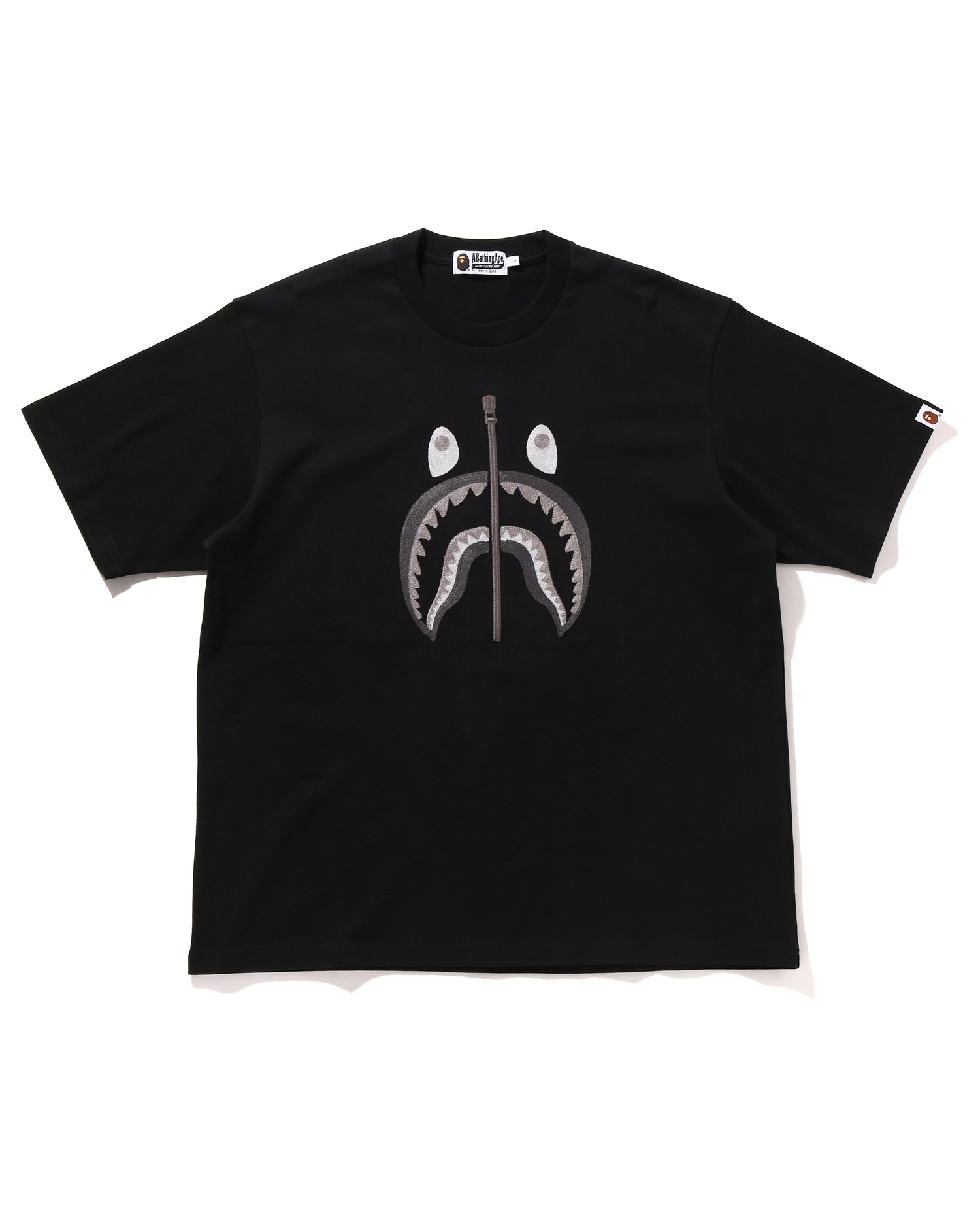 A BATHING APE® logo-print Cotton T-shirt | Black | FARFETCH