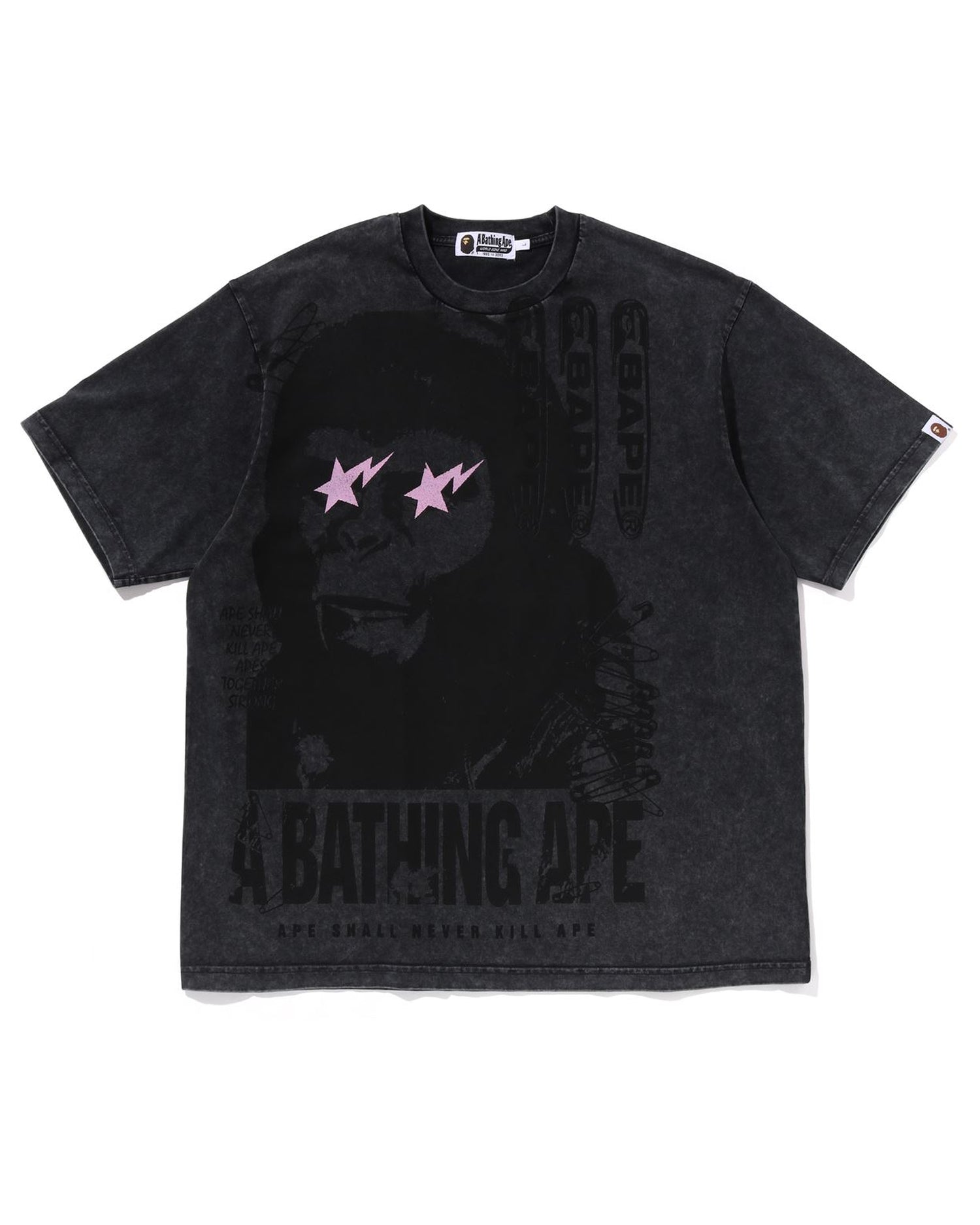 A BATHING APE® Garment Dye Multi Logo Relaxed Fit Tee | Bape