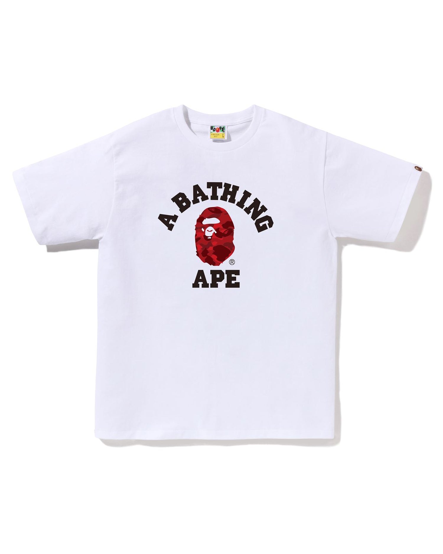 A BATHING APE Color Camo College Tee Bape official website INT.BAPE.COM