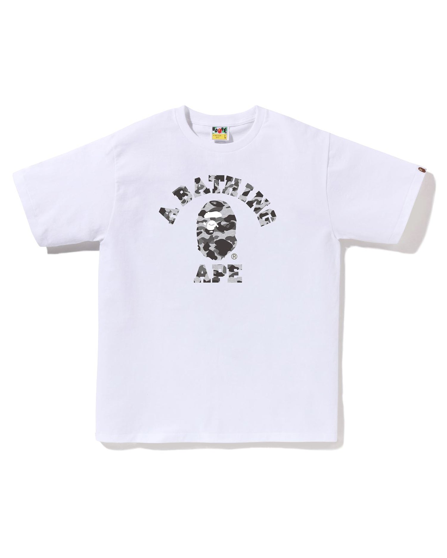 A Bathing Ape Bape White top Camouflage Logo Short Sleeve T Shirt