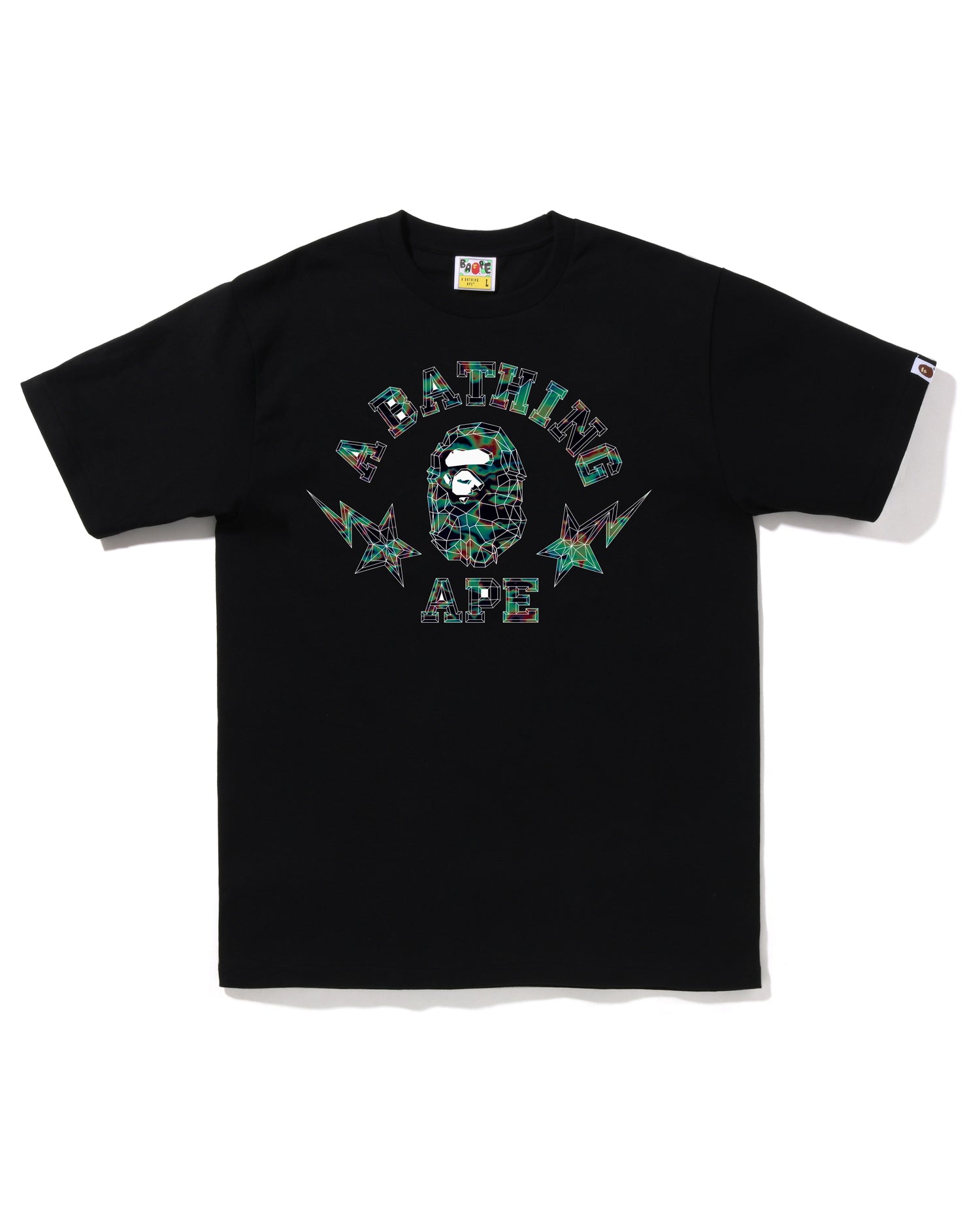 ★BAPE★College T-Shirt (Hot 人気)★Black A BATHING APE® College Tee | Bape official website – INT