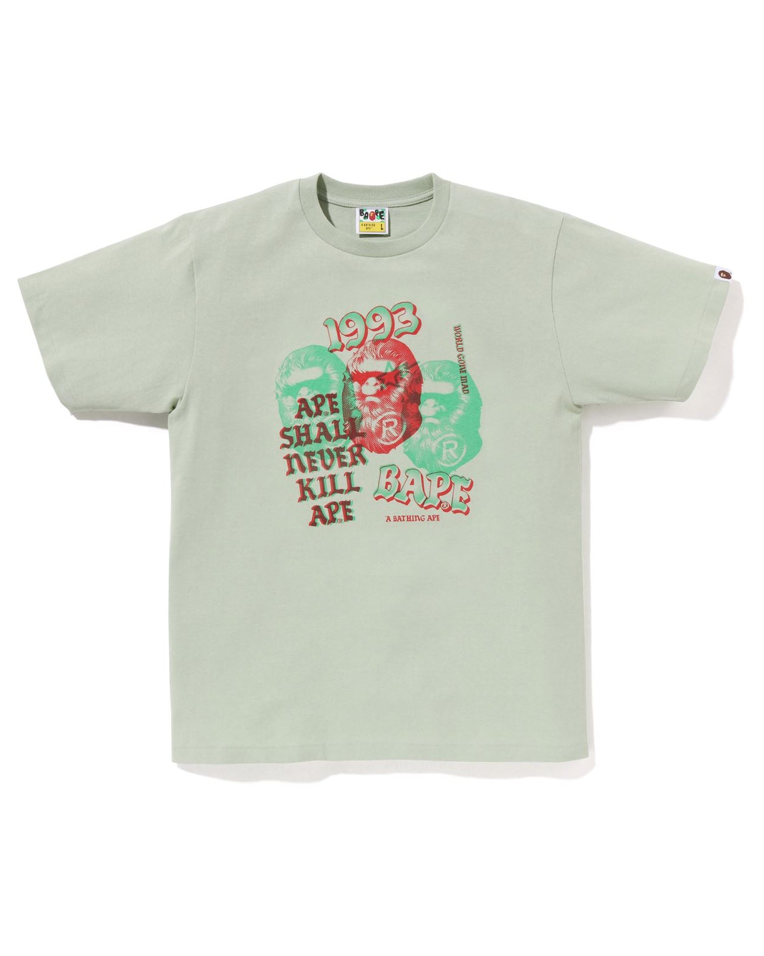 A BATHING APE® Pigment Three Ape Head Tee | Bape official website
