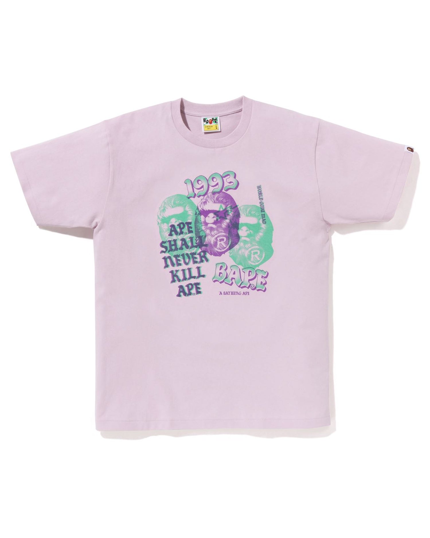 A BATHING APE® Pigment Three Ape Head Tee | Bape official