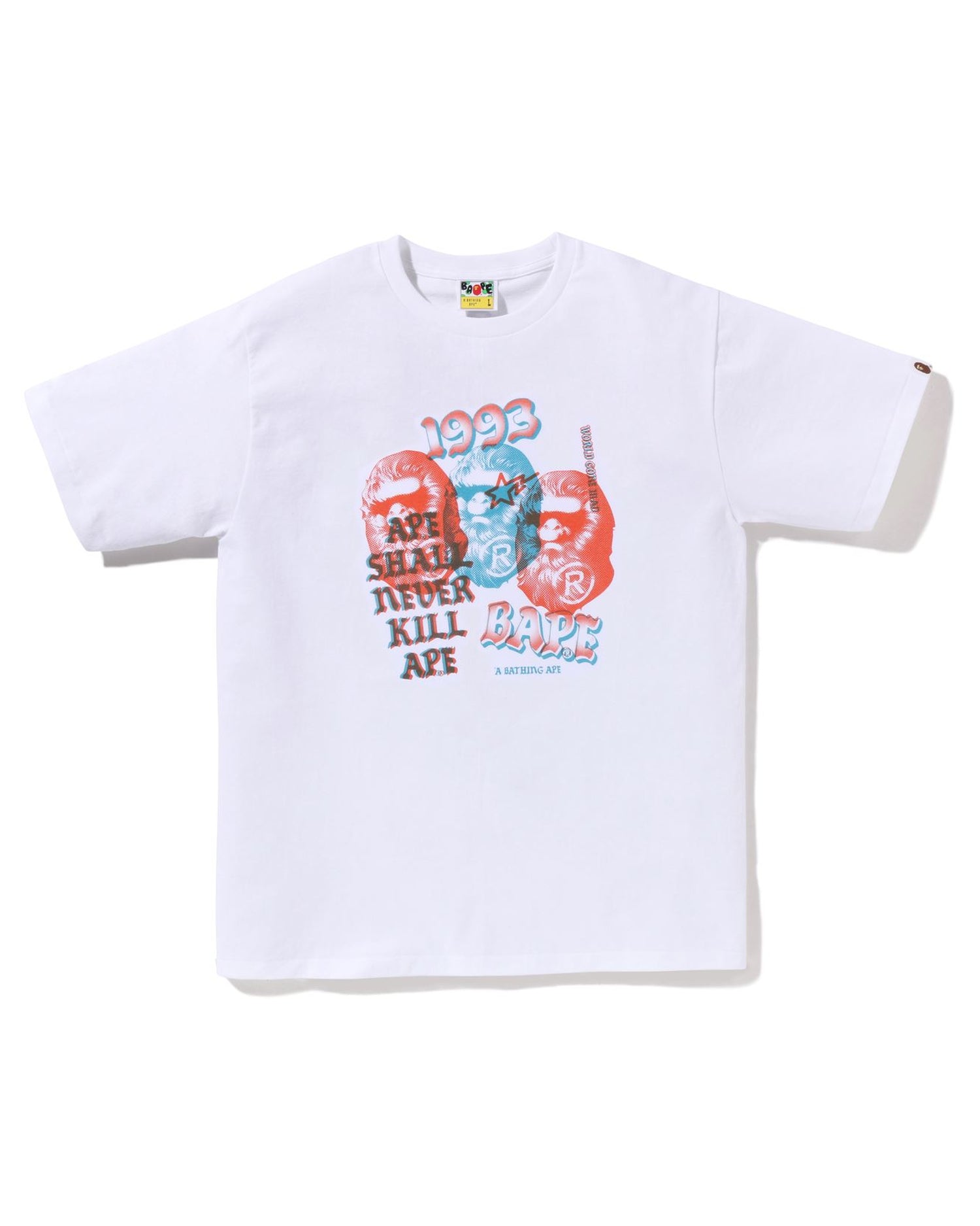 A BATHING APE® Pigment Three Ape Head Tee | Bape official