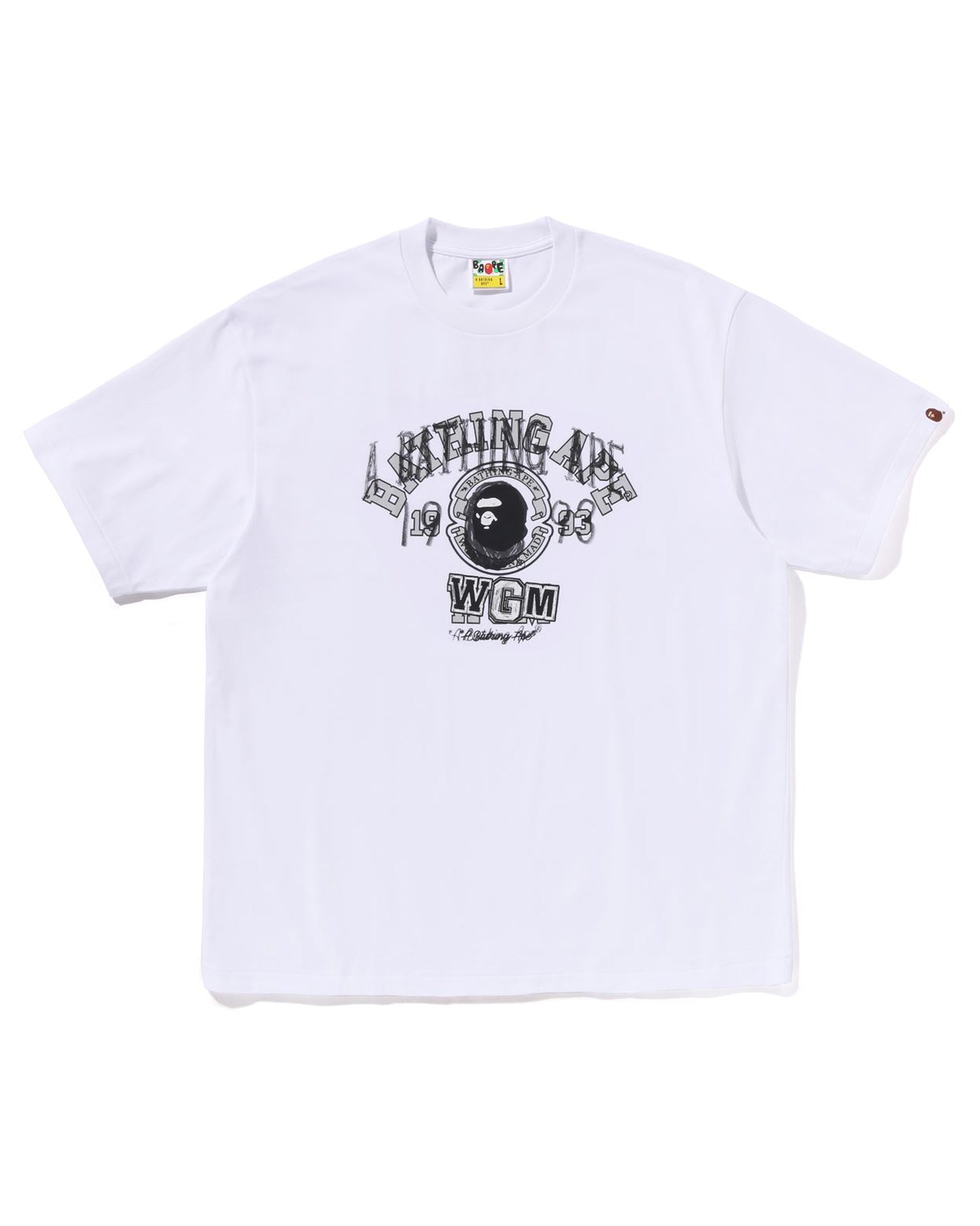 A Bathing Ape BAPE T Shirt Youth Size shops 2XL XXL White Big Logo Tee