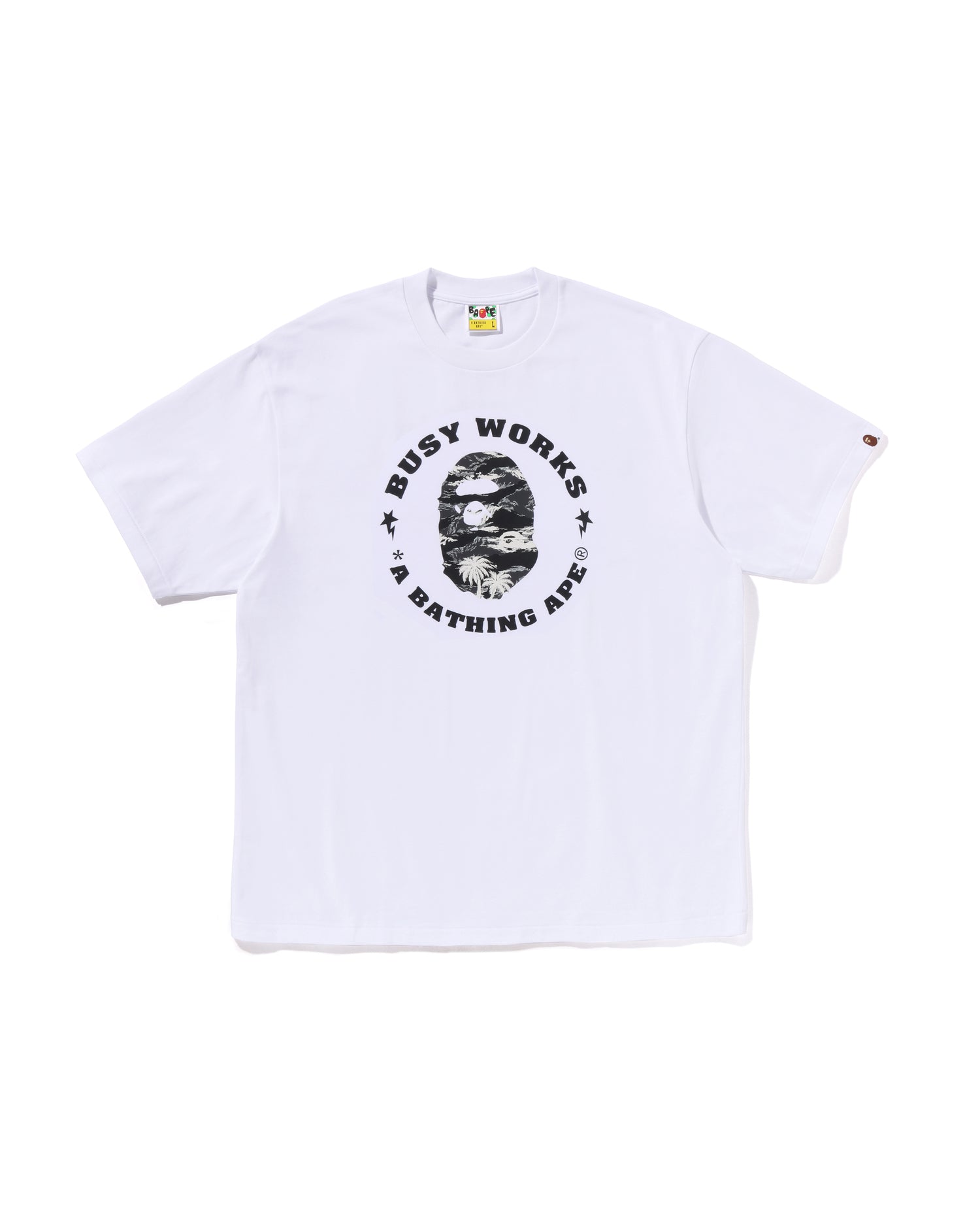 Tシャツ・カットソー A BATHING APE PALM TREE CAMO BUSY WORKS STA RELAXED FIT TEE A BATHING APE® Palm Tree Camo Busy Works STA Relaxed Fit Tee