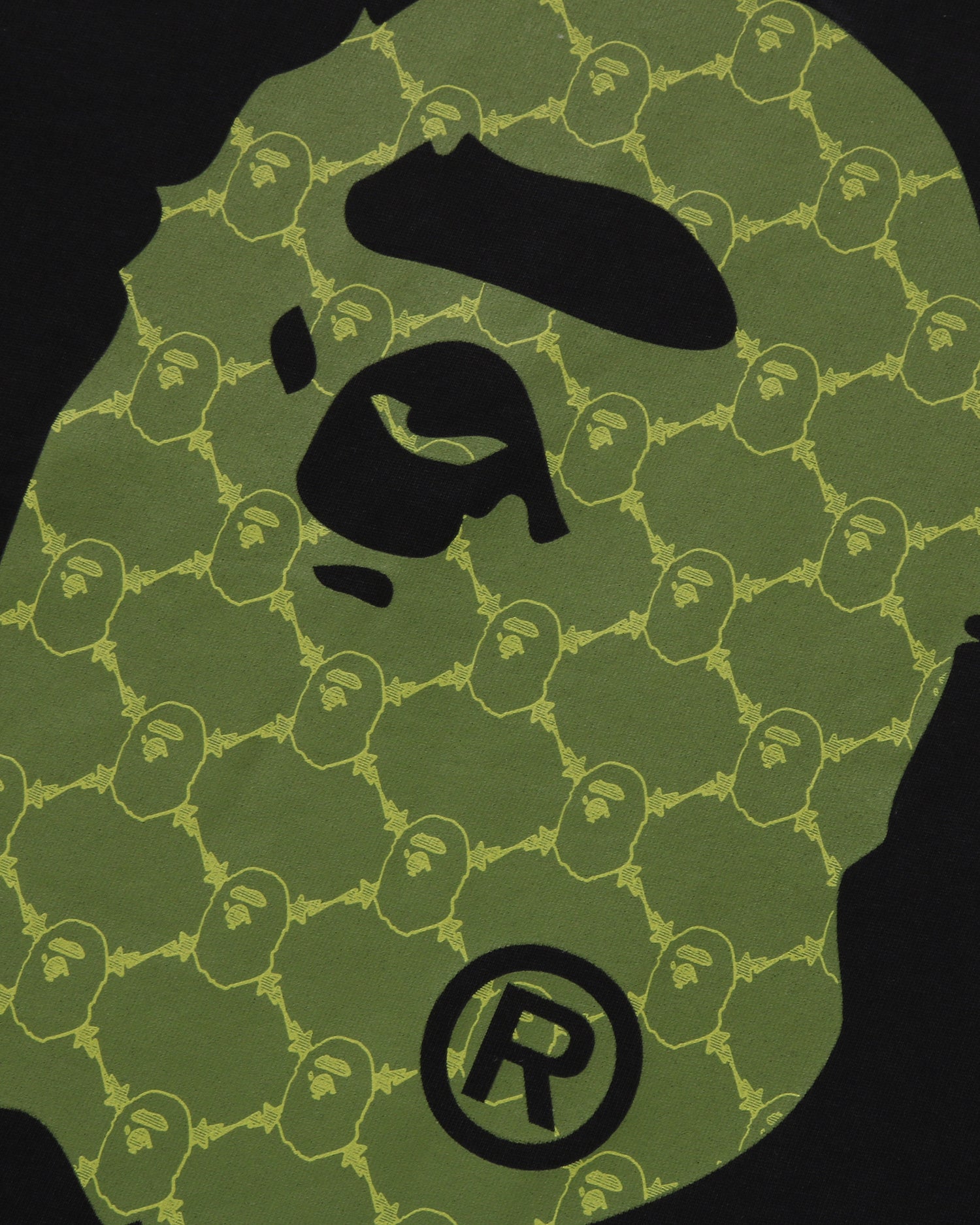 A BATHING APE® College Monogram Ape Head Relaxed Fit Tee