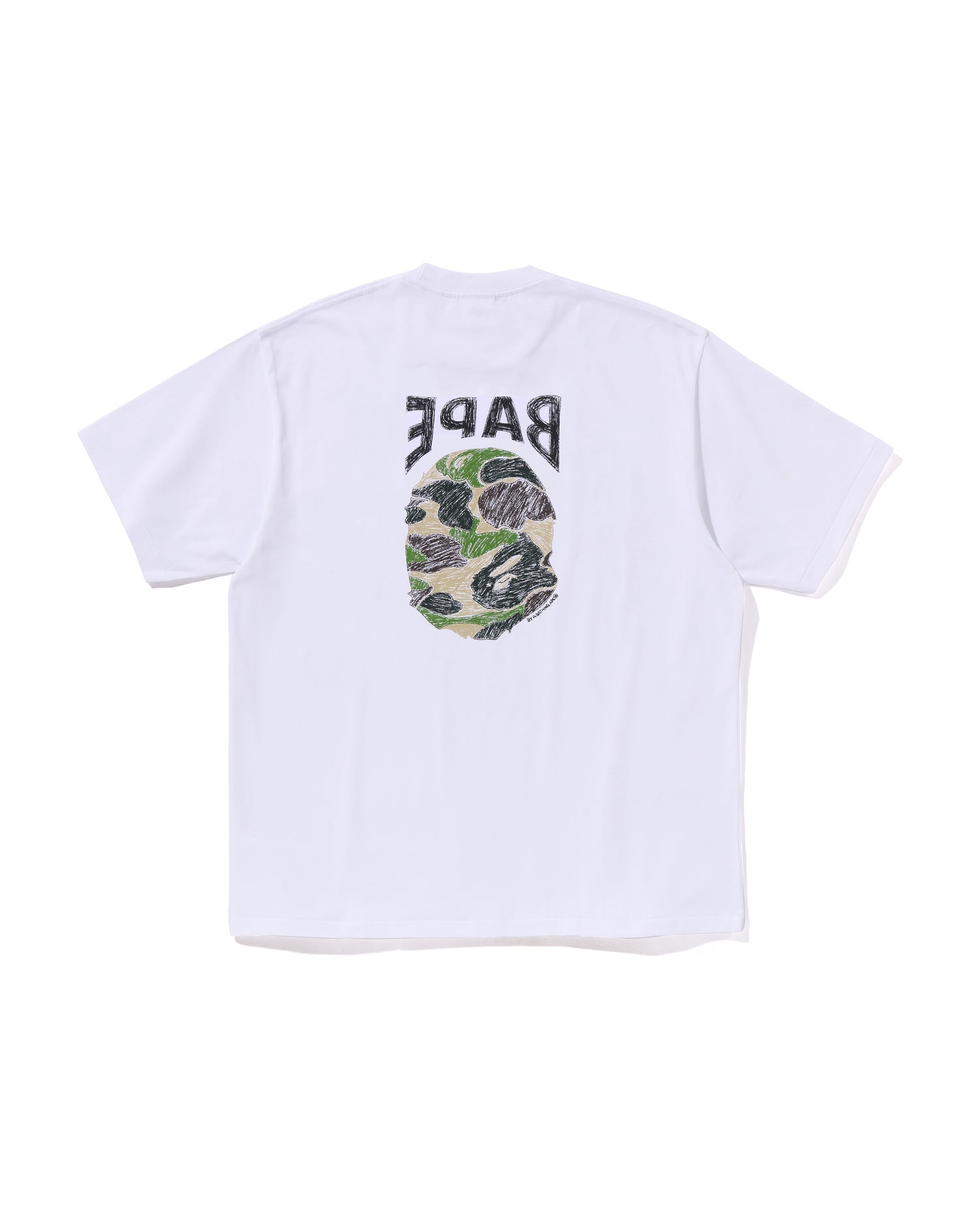 A BATHING APE® Abc Camo Hand Draw Ape Head Relaxed Fit Tee