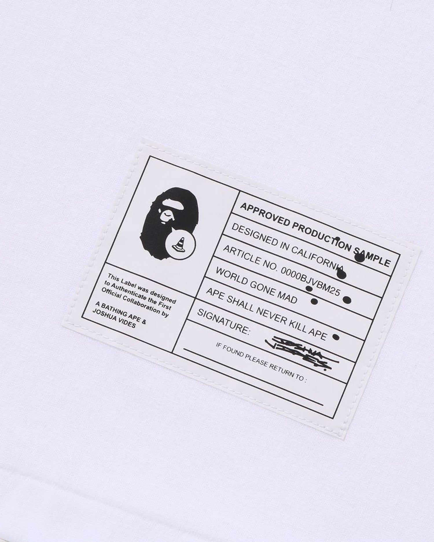 A BATHING APE® BAPE X Joshua Vides - Milo Shark Tee | Bape