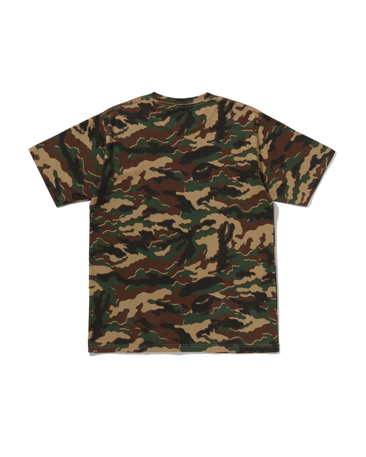 A BATHING APE® Glitch Woodland Camo Ape Face Tee | Bape official