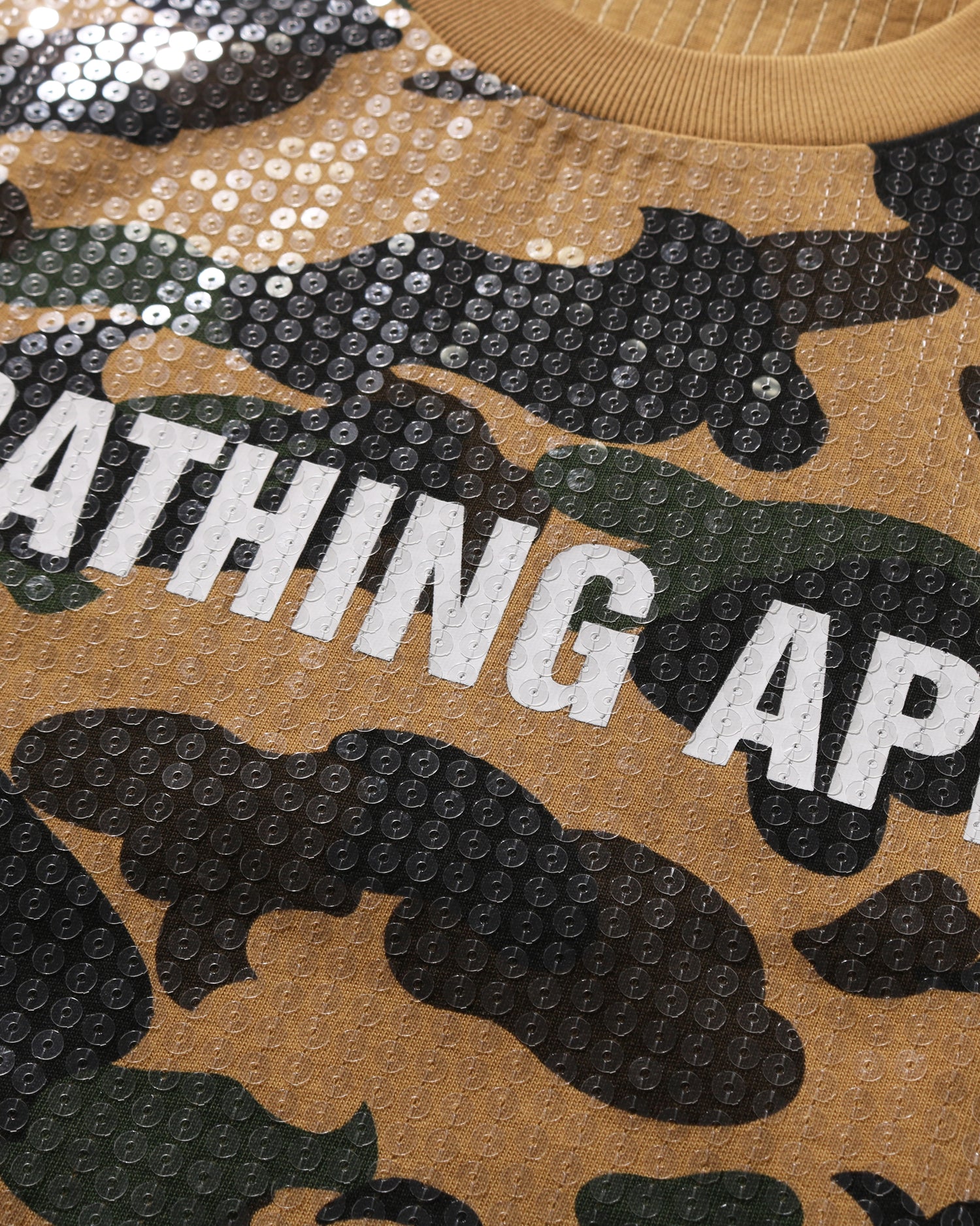 A BATHING APE® 1st Camo Logo Relaxed Fit Sequin Tee | Bape