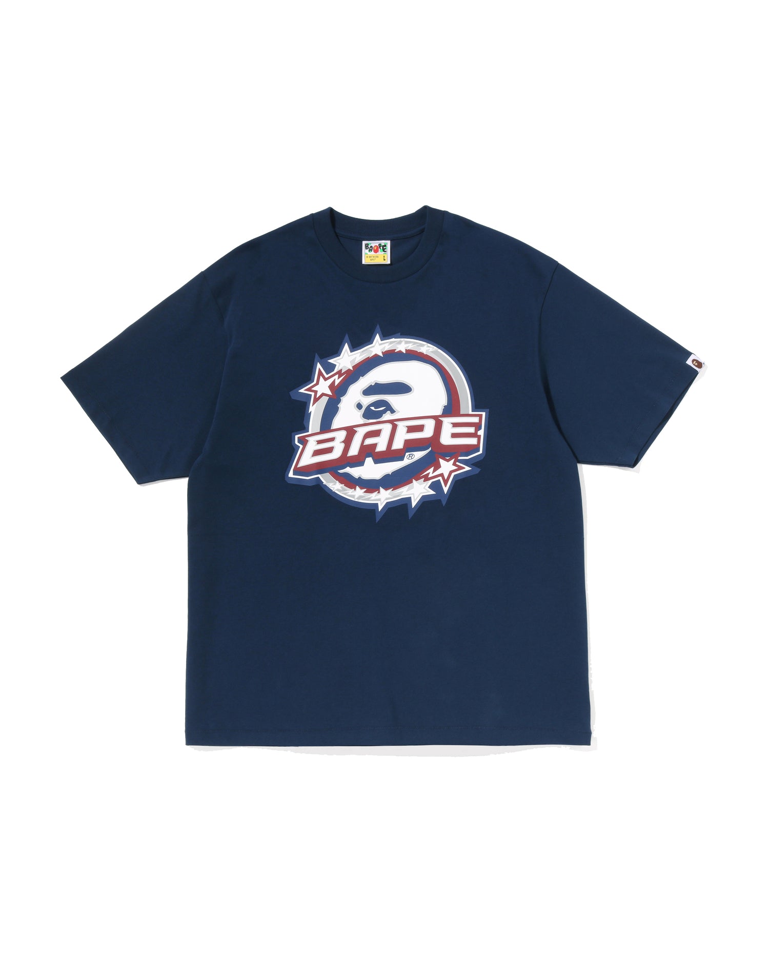 A BATHING APE® BAPE Twin Sta Logo Relaxed Fit Tee | Bape official