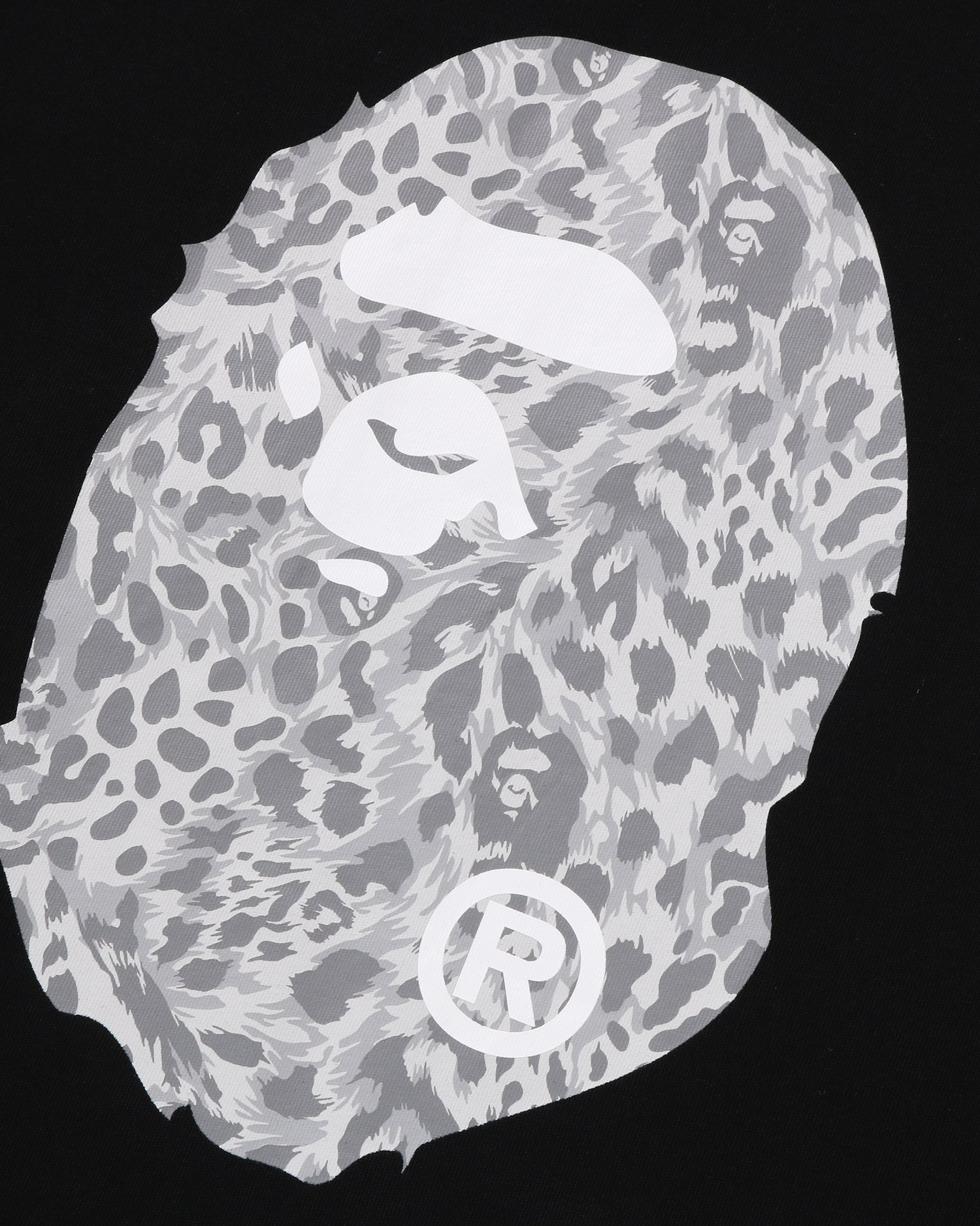 A BATHING APE® Wild Leopard Pattern Ape Head Relaxed Fit Tee