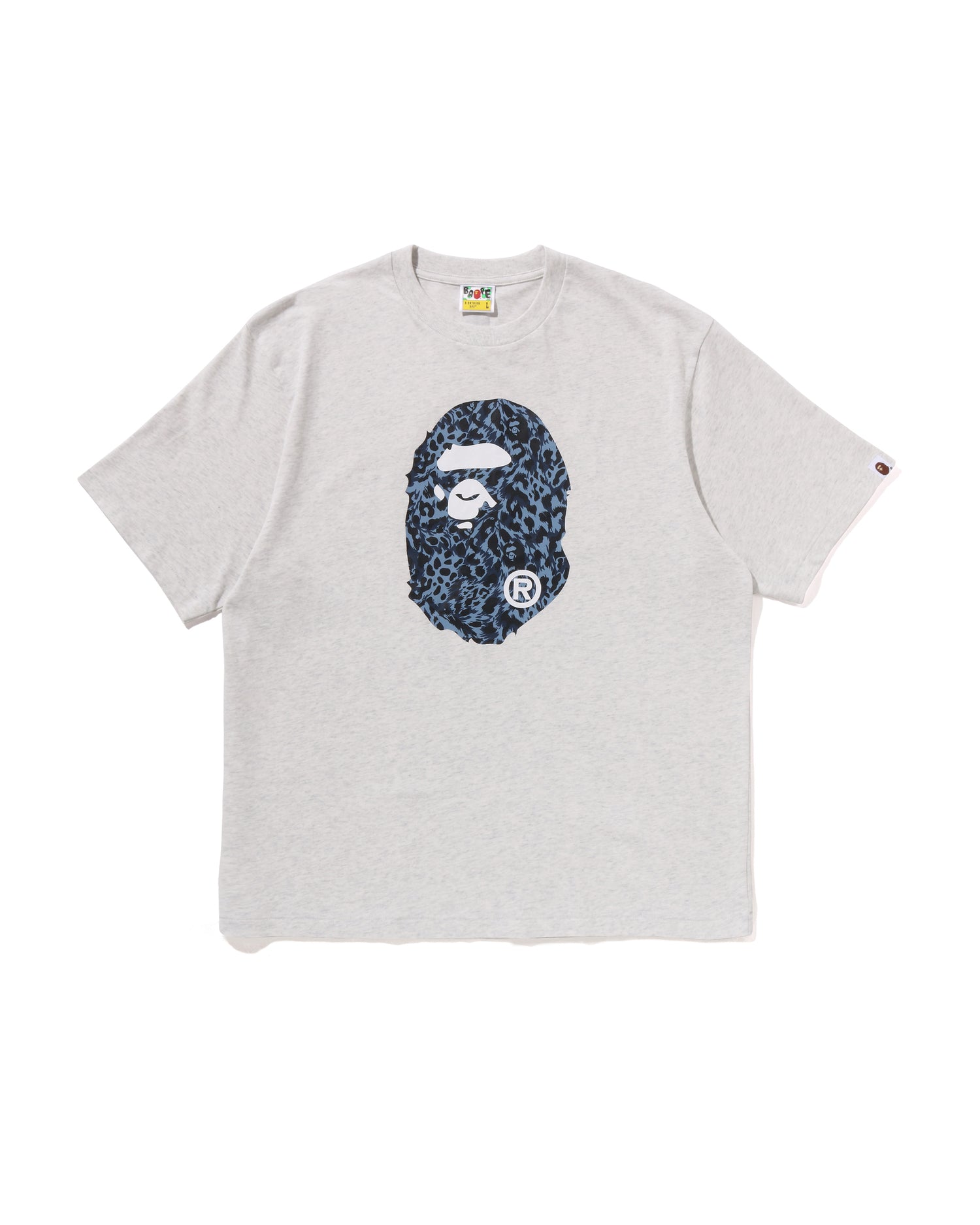 A BATHING APE® Wild Leopard Pattern Ape Head Relaxed Fit Tee