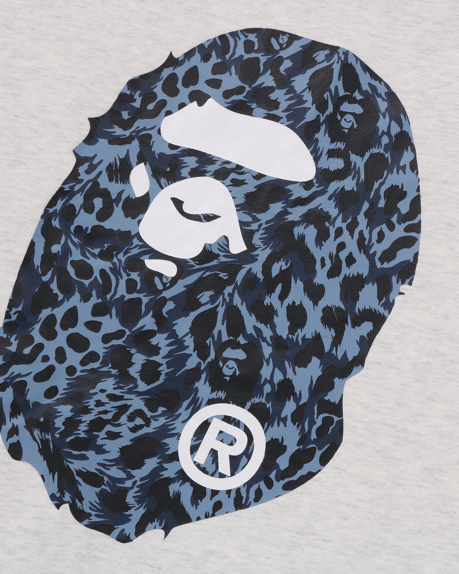 A BATHING APE® Wild Leopard Pattern Ape Head Relaxed Fit Tee