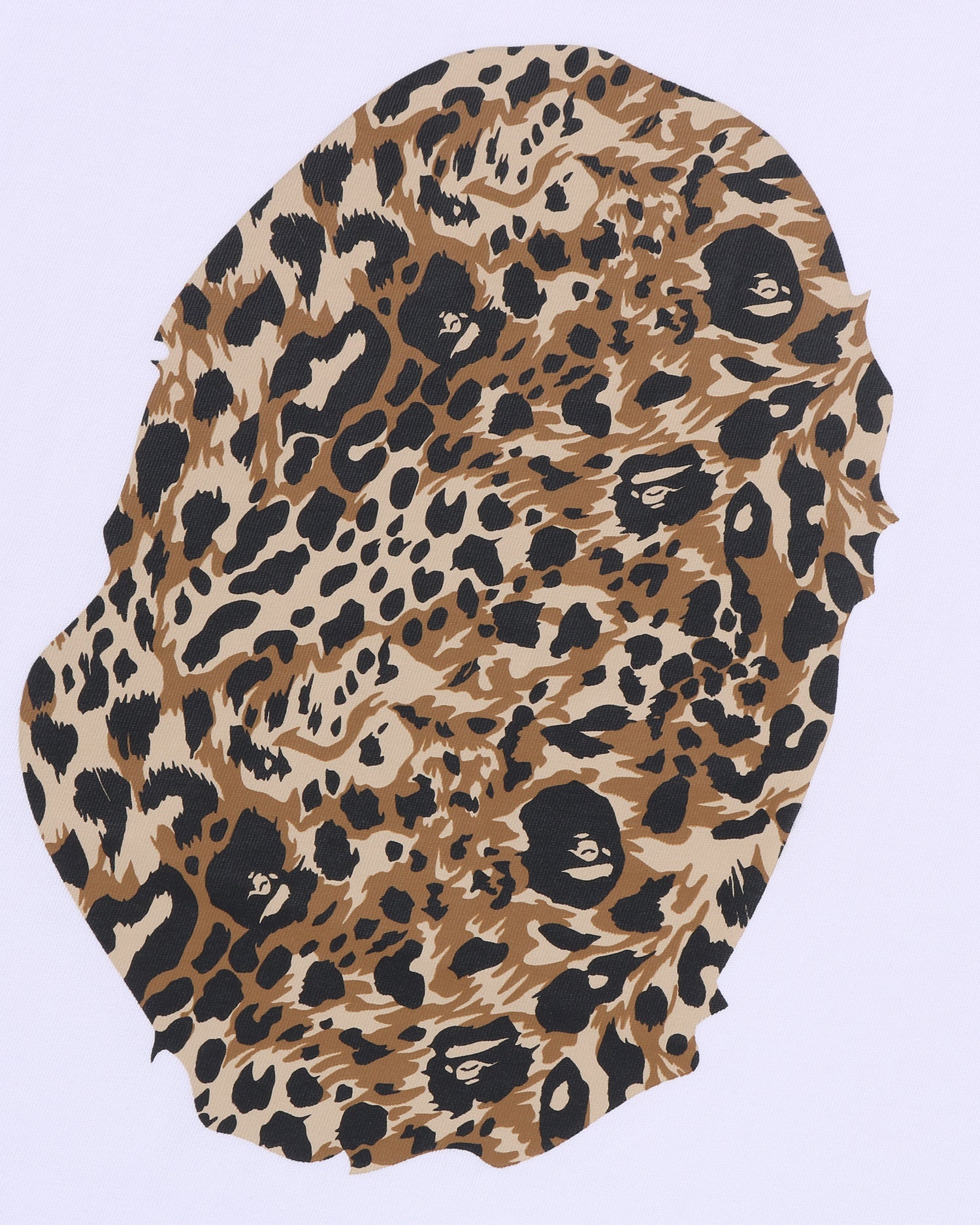 A BATHING APE® Wild Leopard Pattern Ape Head Relaxed Fit Tee
