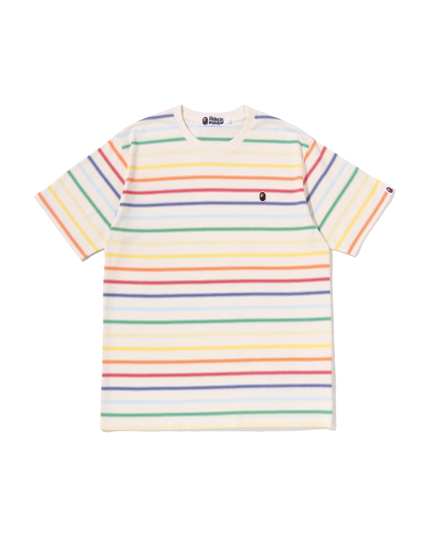 A BATHING APE® Gradient Rainbow Stripe One Point Tee | Bape