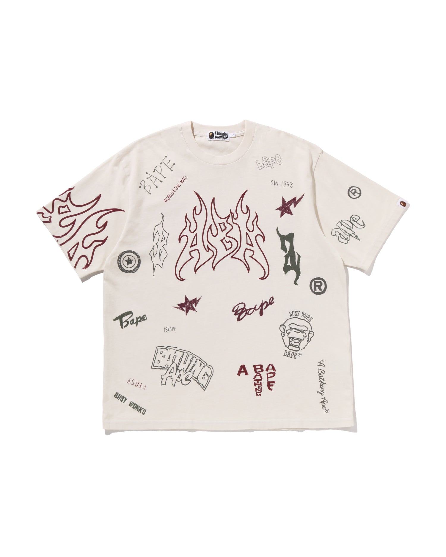  Originals by BAPE size:O トップ TOP A BATHING APE® Overall Print Relaxed Fit Tee | Bape official