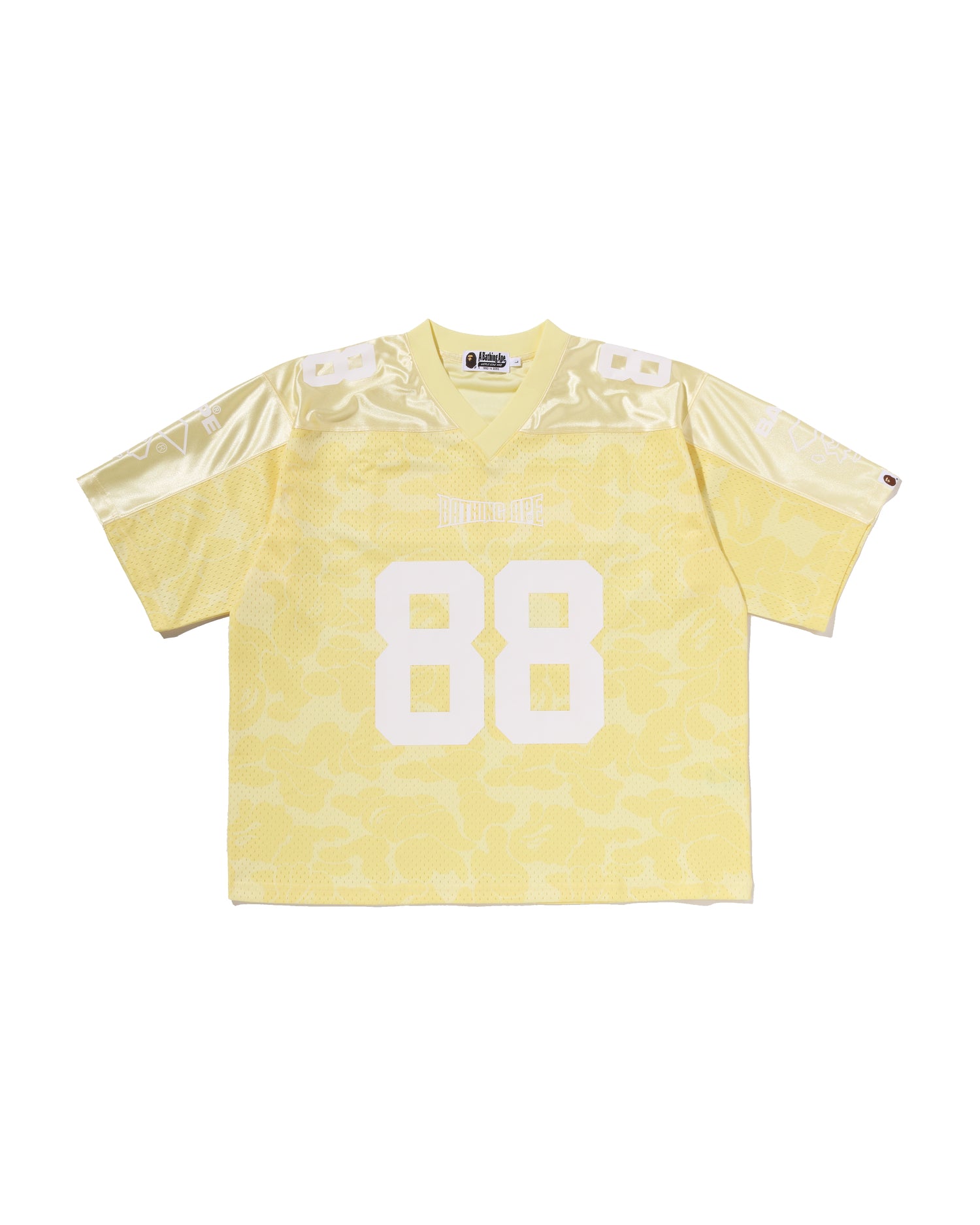 A BATHING APE® Solid Camo Multi Logo Relaxed Fit Football Jersey