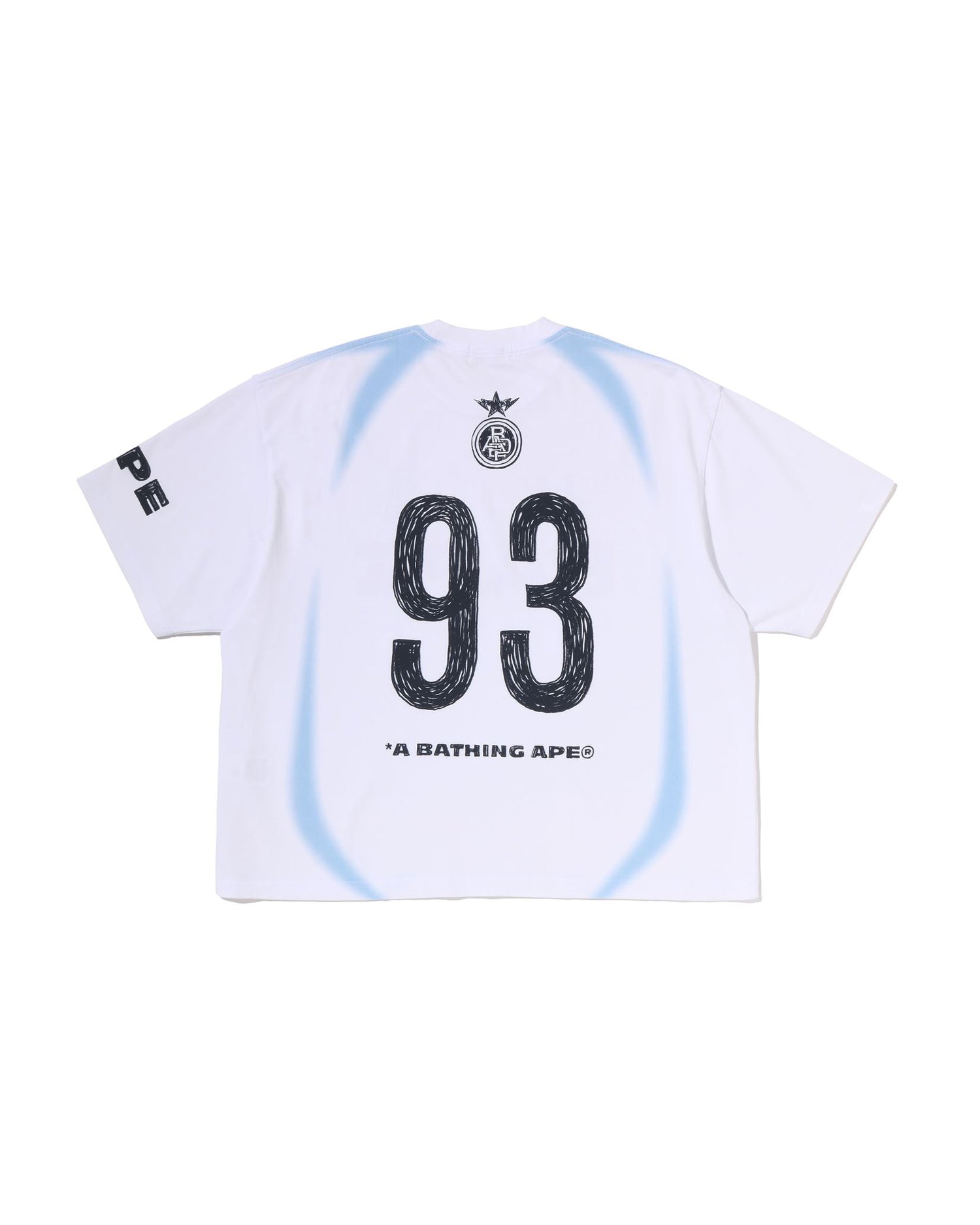 A BATHING APE® Heavy Wash Hand Draw Football Multi Logo Relaxed