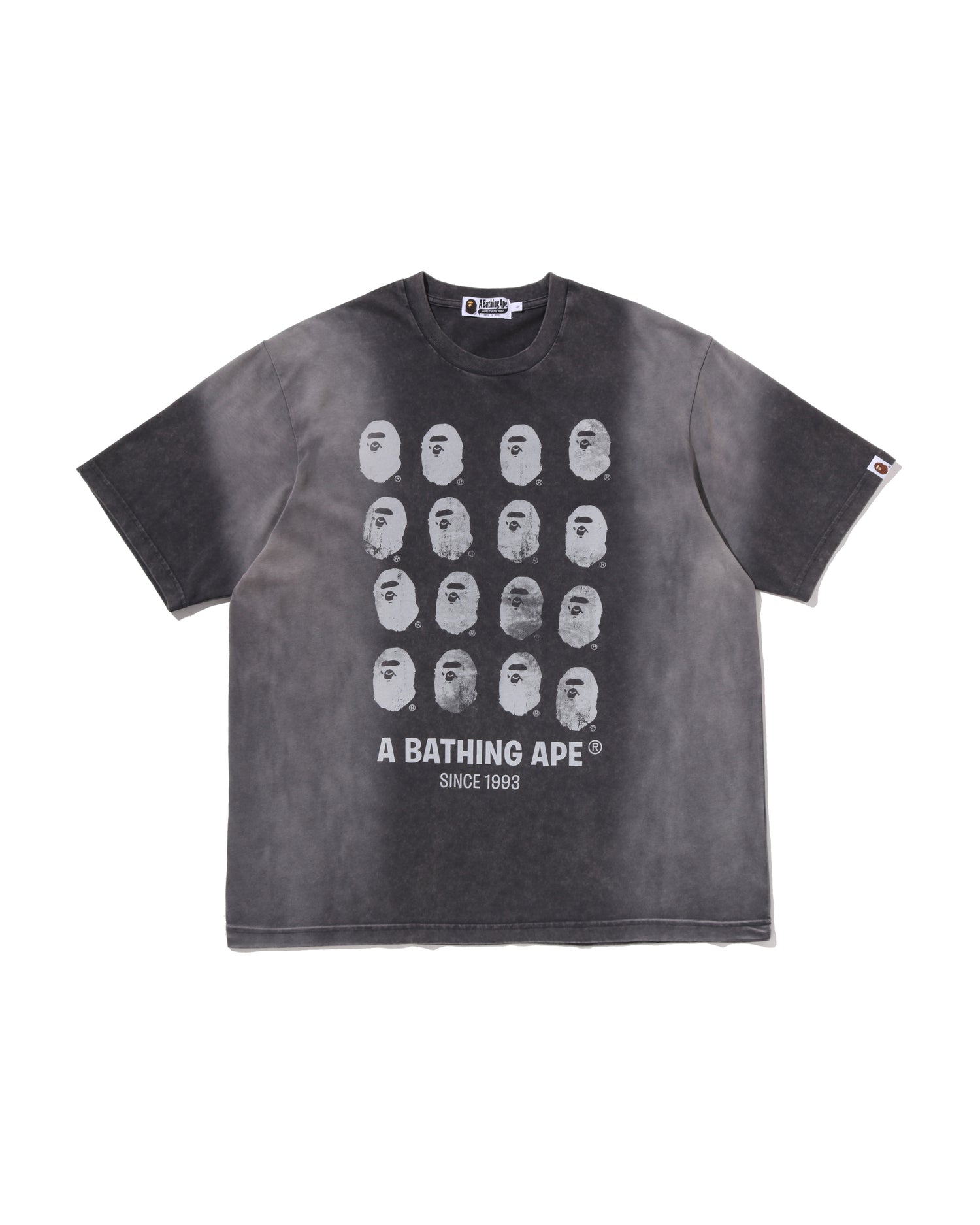 A BATHING APE® Bleeched Multi Ape Head Logo Relaxed Fit Tee | Bape