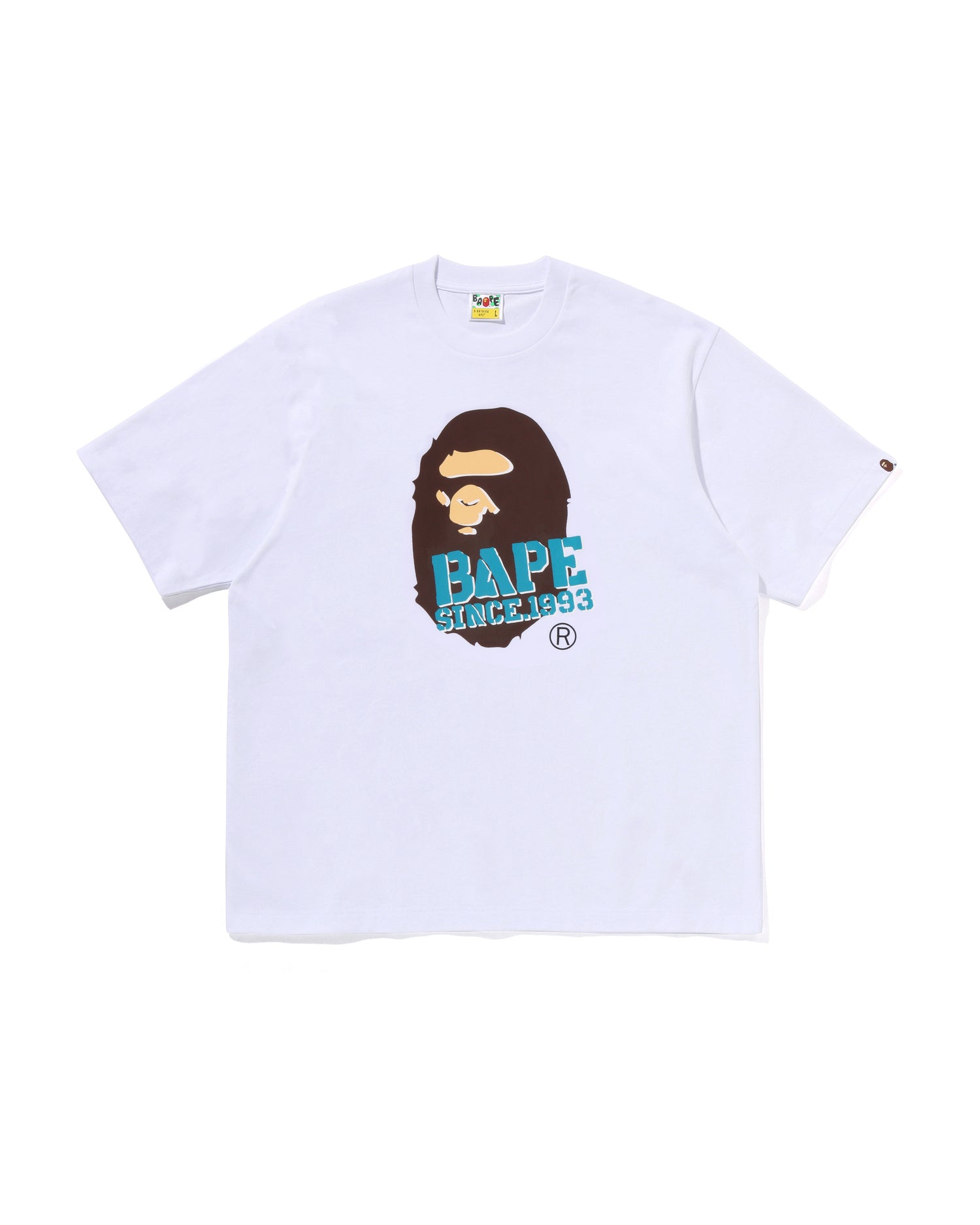 A BATHING APE® Stencil Font Ape Head Relaxed Fit Tee | Bape