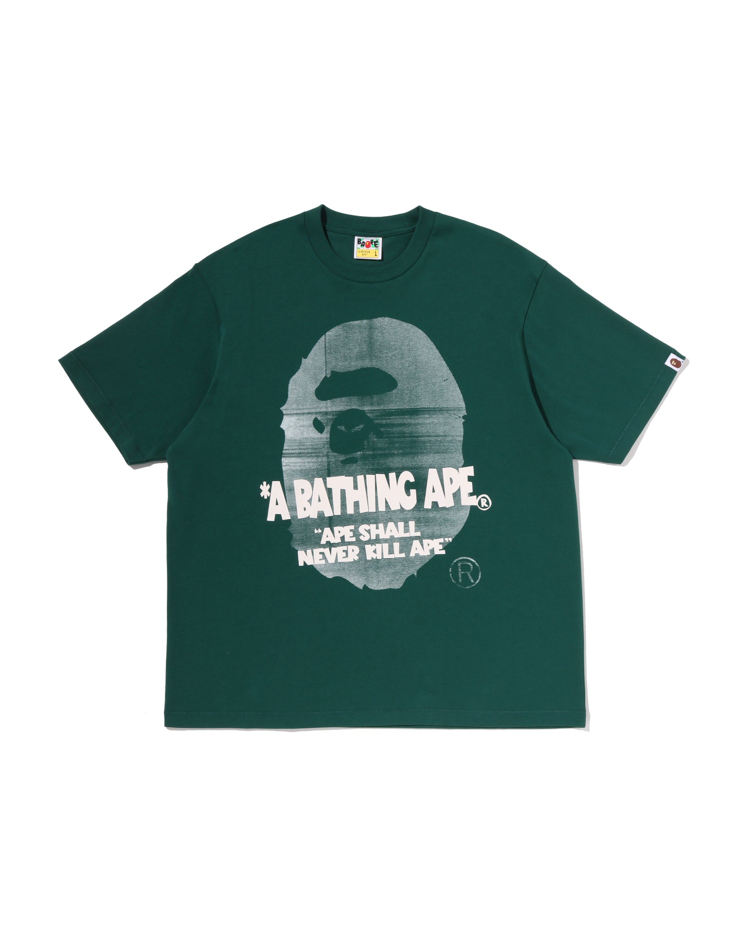 A BATHING APE® Spray Ape Head Relaxed Fit Tee | Bape official
