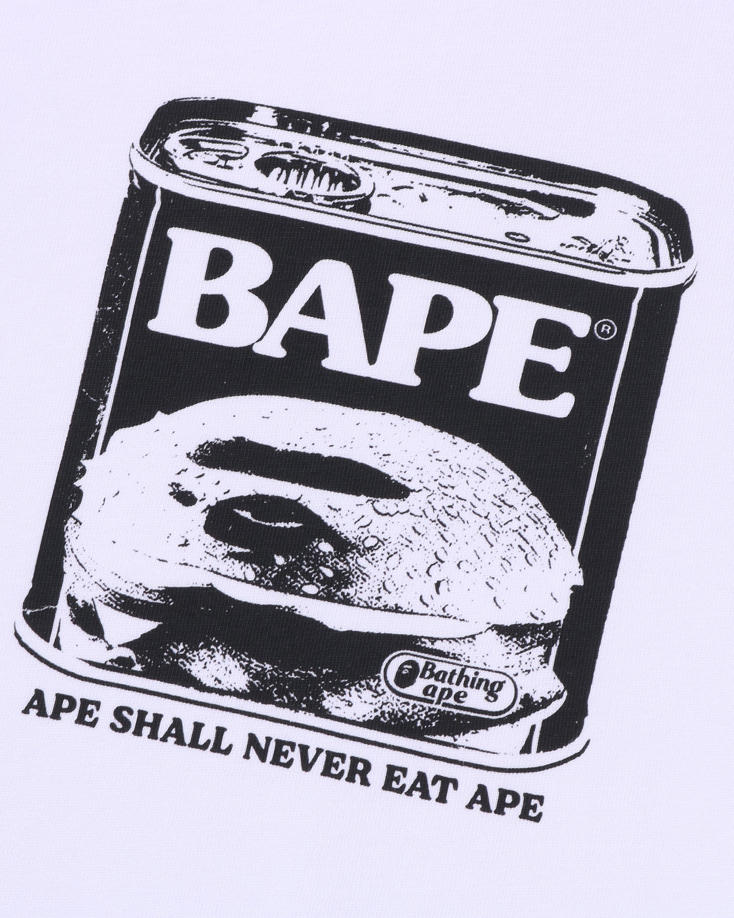 NEW【A BATHING APE】CAN FOOD BAPE LOGO RELAXED FIT TEE A BATHING APE® Can Food BAPE Logo Relaxed Fit Tee | Bape