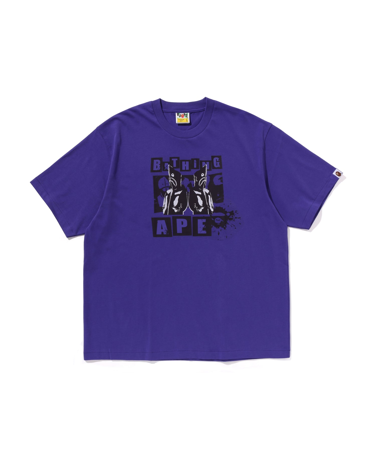 BAPE by a bathing ape スウェット　ロゴ　プリント A BATHING APE - A Bathing Ape カレッジロゴ ラインストーン