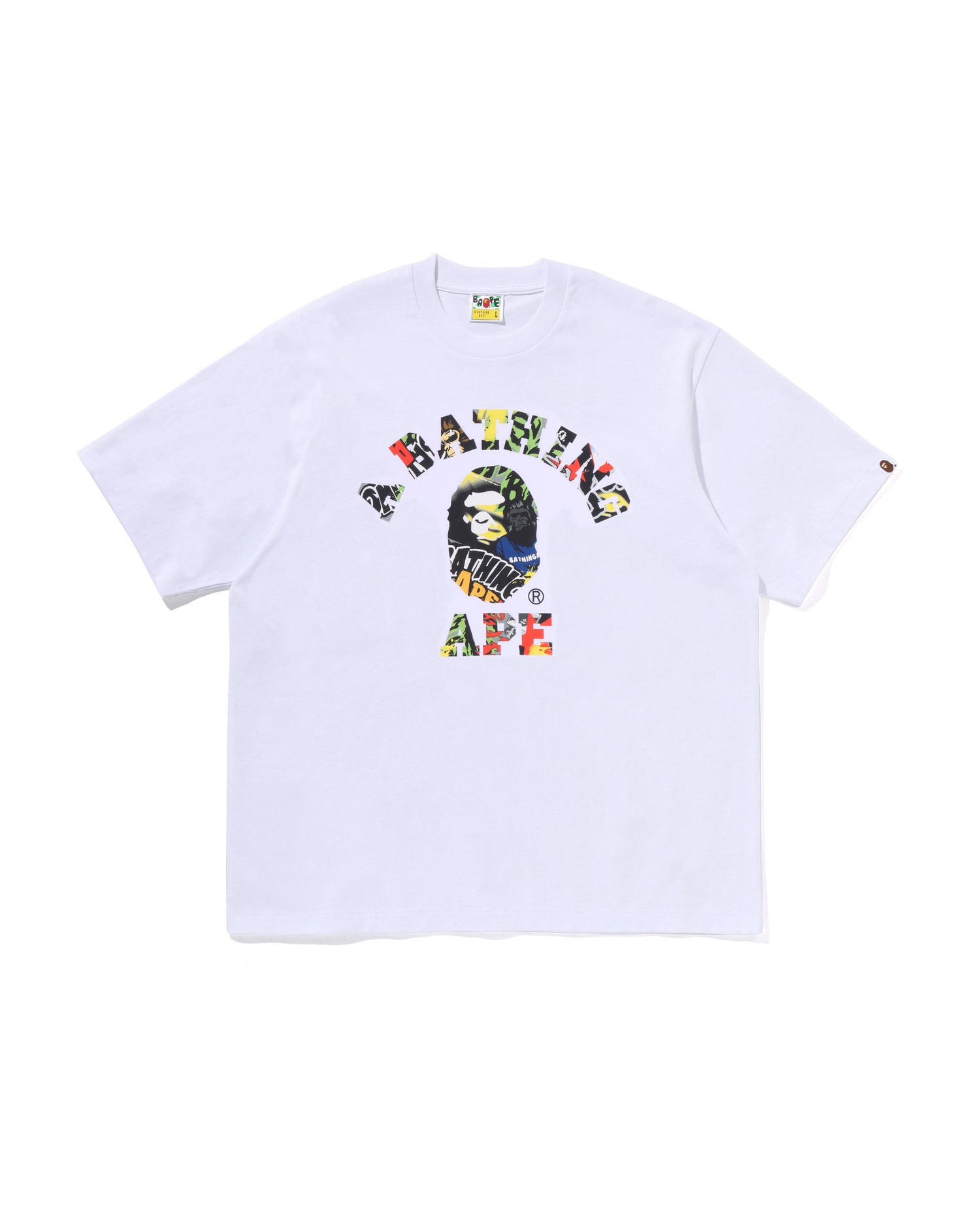 A BATHING APE® Multi Logo College Relaxed Fit Tee | Bape official