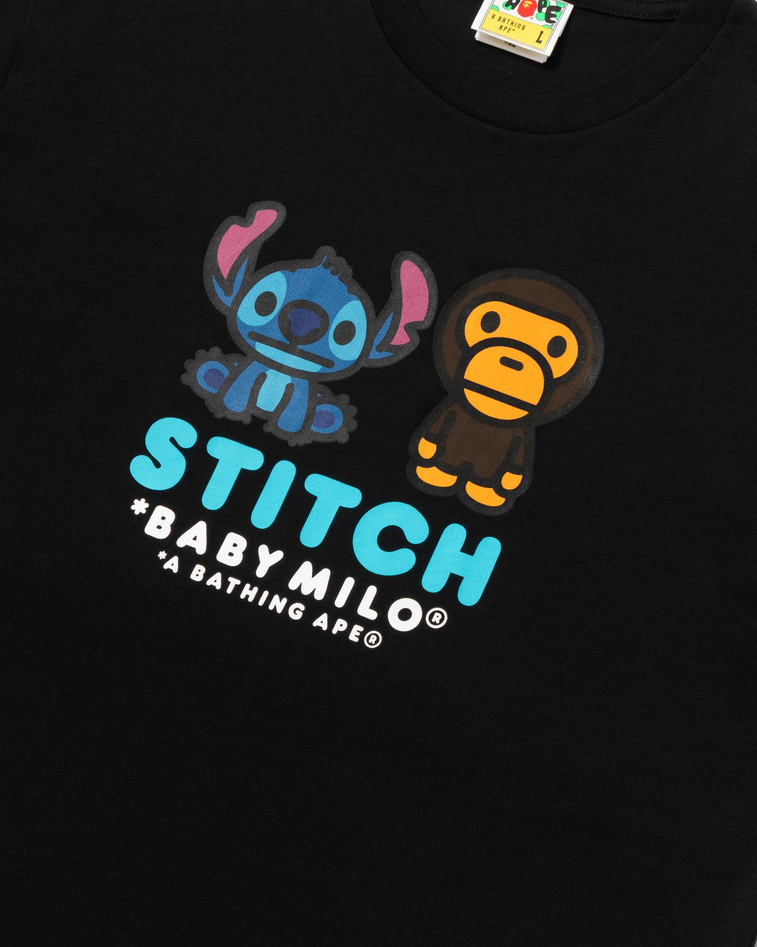 A BATHING APE® BAPE X Disney Stitch and Baby Milo Tee | Bape
