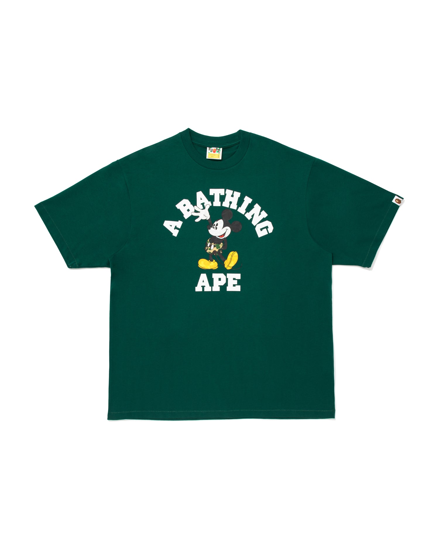 トップス M MICKEY MOUSE COLLEGE RELAXED FIT TEE A BATHING APE® X Disney Mickey Mouse College Relaxed Fit Tee