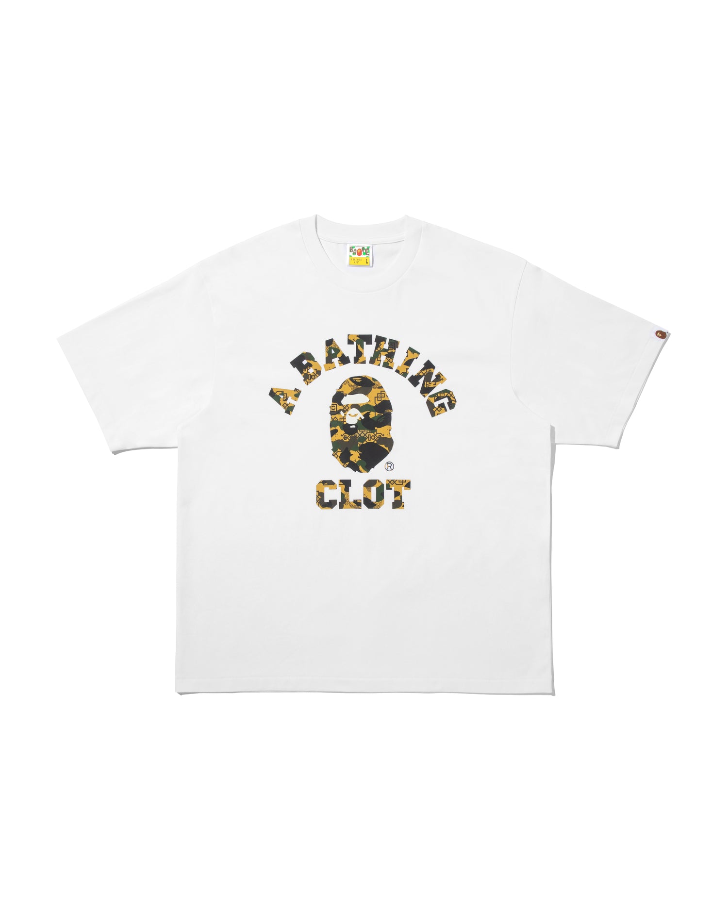 A BATHING APE® BAPE X Clot Camo College Relaxed Fit Tee | Bape