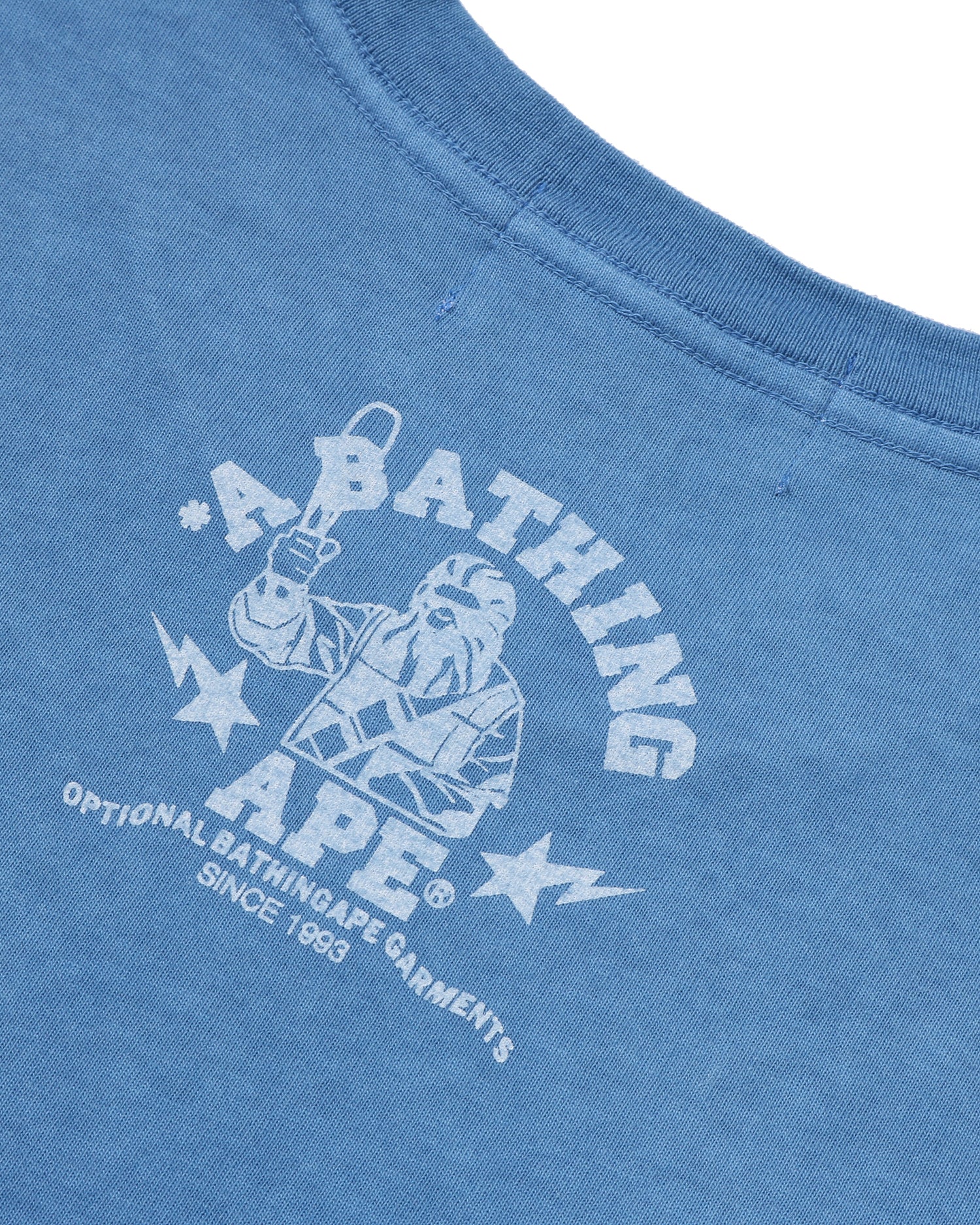 A BATHING APE® Logo Indigo Tee | Bape official website – INT.BAPE.COM
