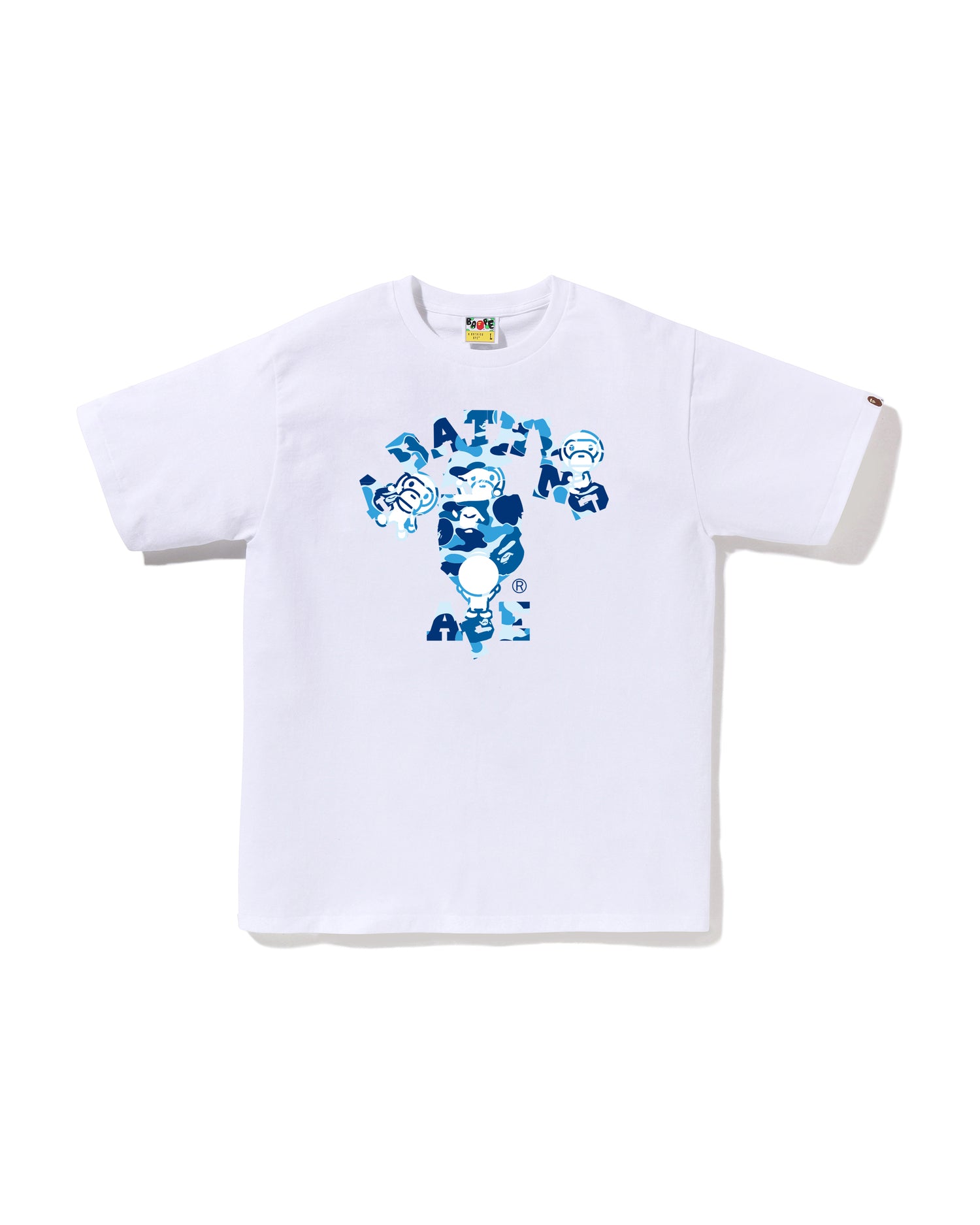 A BATHING APE® Abc Camo College Milo Tee | Bape official website